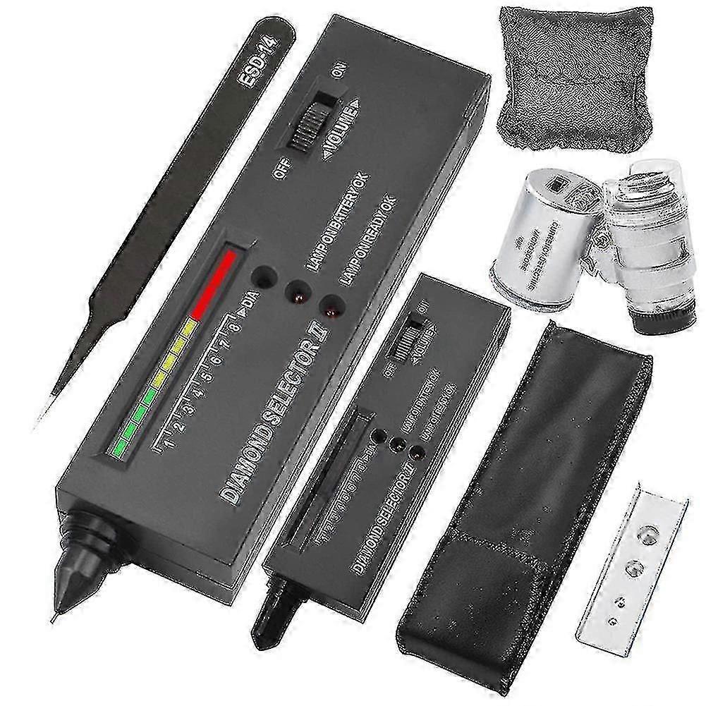 Diamond Tester Pen,professional Diamond Detector With 60x Mini Led Magnifying, Diamond Test Pen For