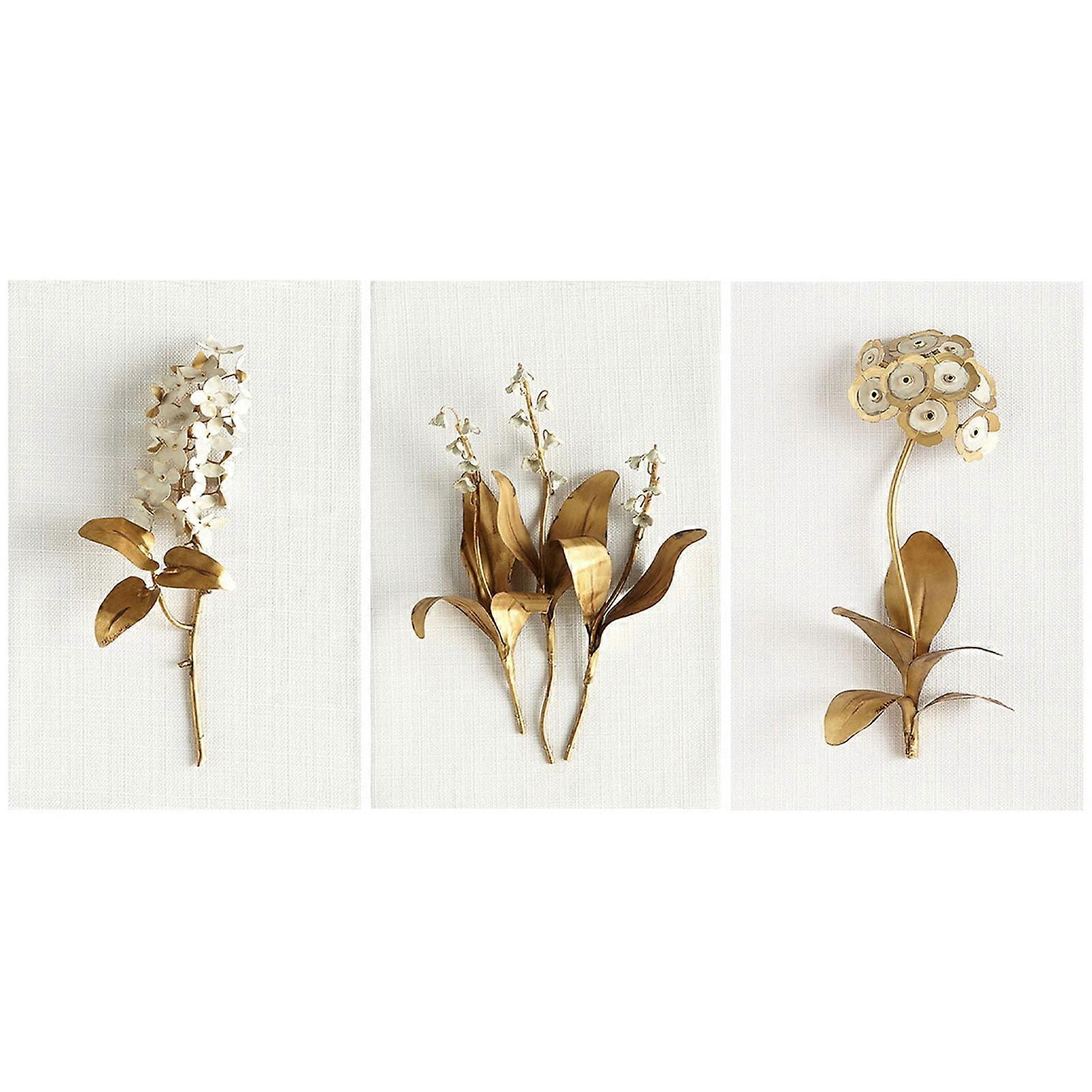 3 Piece Set Modern Wall Art Flower Print Large Canvas Painting Picture Abstract(No Frame）