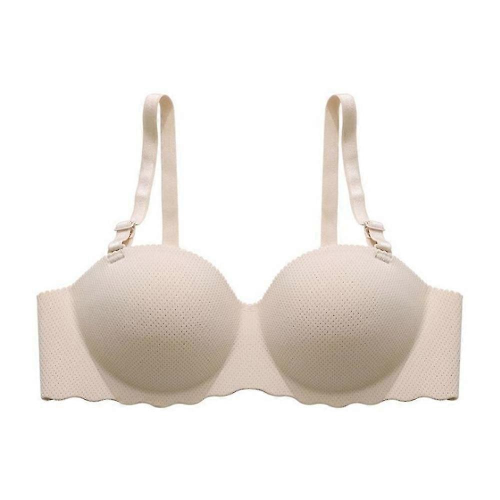 Mjuk sömlös dam-bh underkläder push up bh trådlös vadderad underkläder bralette