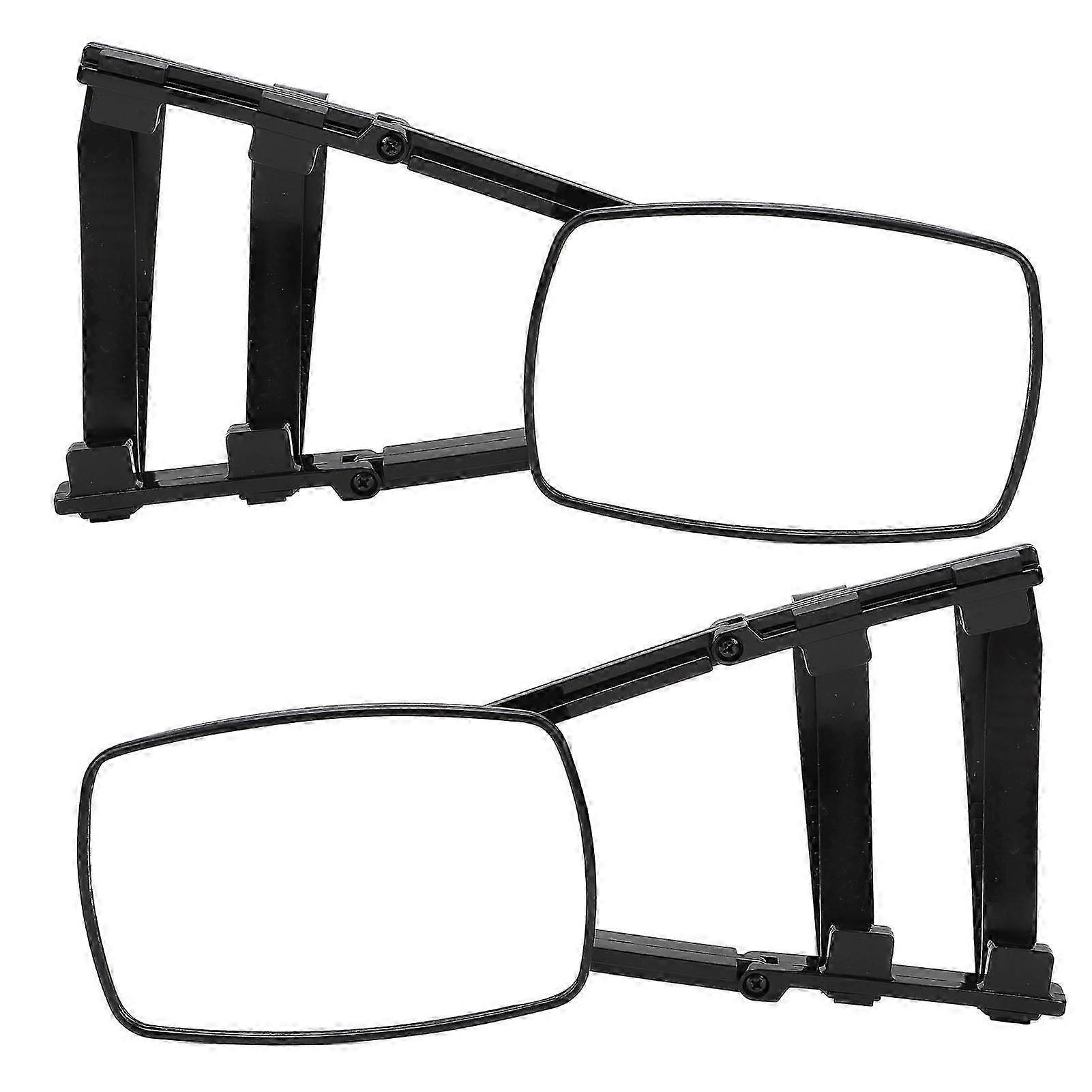 Pair of 360-Degree Adjustable Towing Mirror Extenders for Enhanced Safety on UK Roads and Motorways