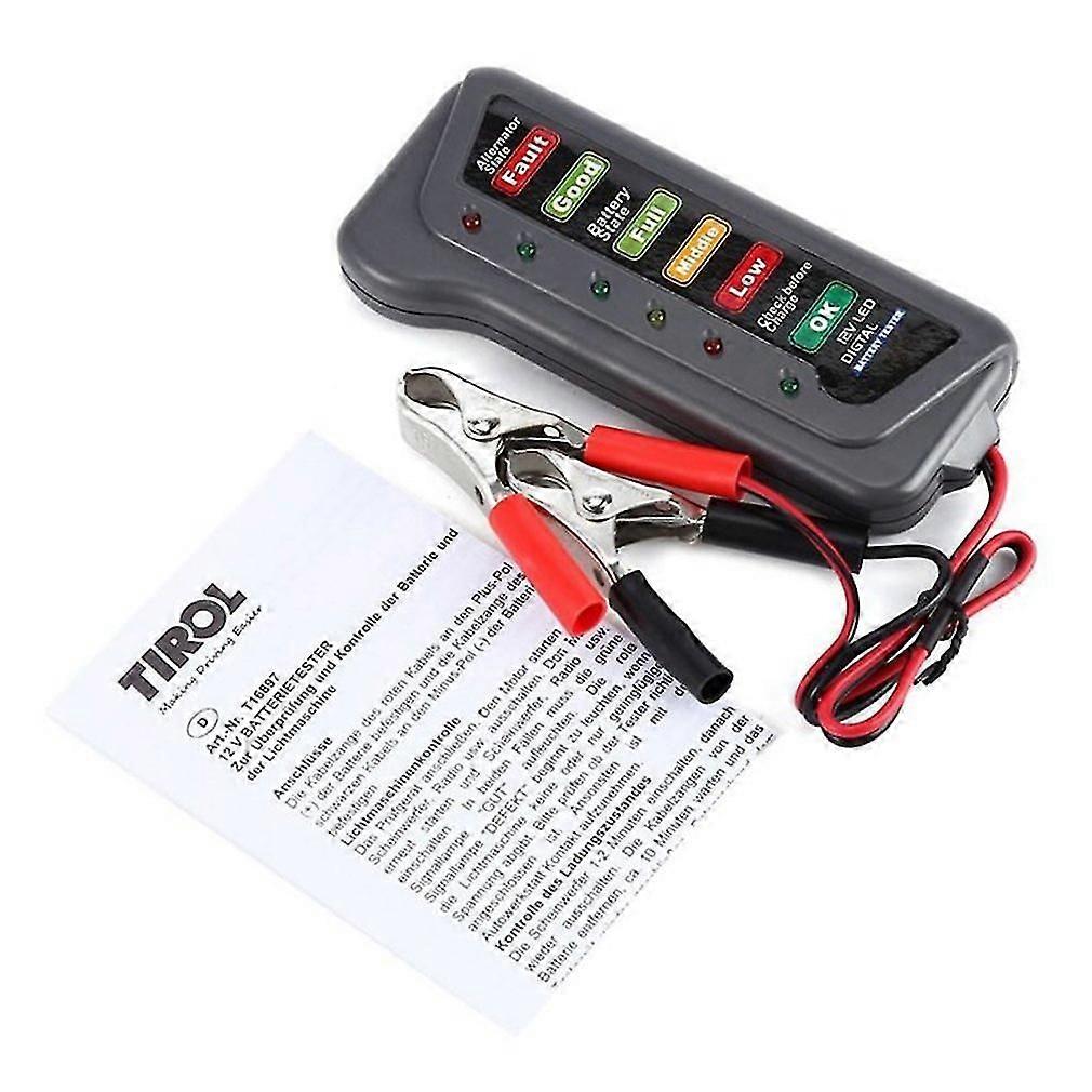 12v Universal Car Motorcycle  Tester Fault Detector Battery Tester Digital Alternator Tester Car Diagnostic Tool Auto Repair