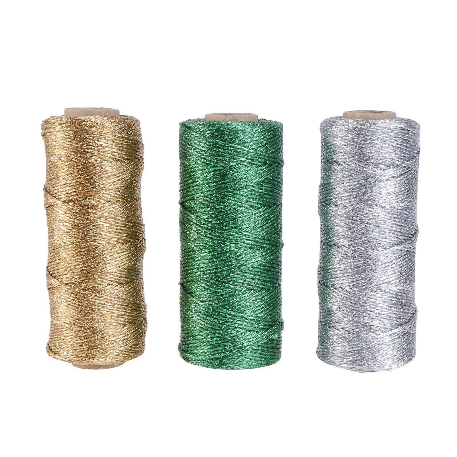 3pcs Delicate DIY Ribbon Strings Decorative Cotton Thread Rope (Mixed Color)