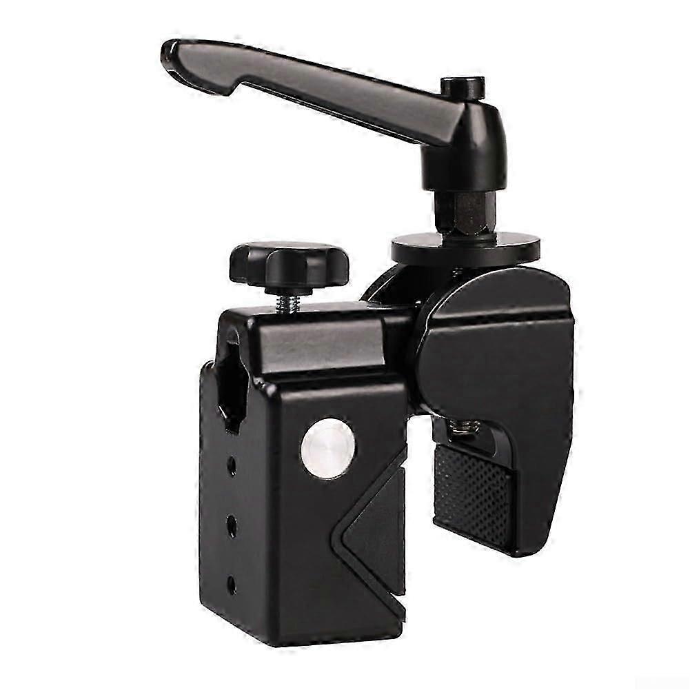 Adjustable rail clip mount for cameras and phones, stable support for various photography needs.