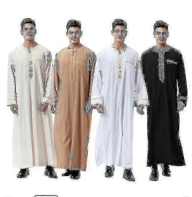 الرجال مو سعودي رداء قفطان دبي تونيك طويل أعلى بلوزة ثوب الملابس