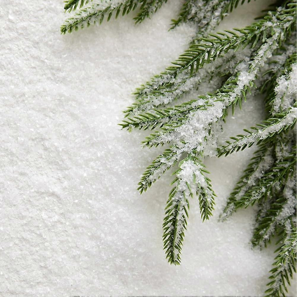 Artificial Snow PVC Christmas Tree and Wreath Decoration, Reusable White Snowflakes for Winter Scene (2#)