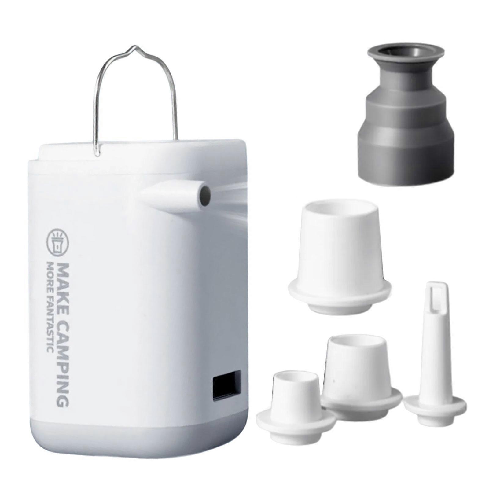 Compactly Rechargeable Camping Air pumps With LED Light MultiPurpose Inflation Device Durability Construction Easy Storage Multicolor