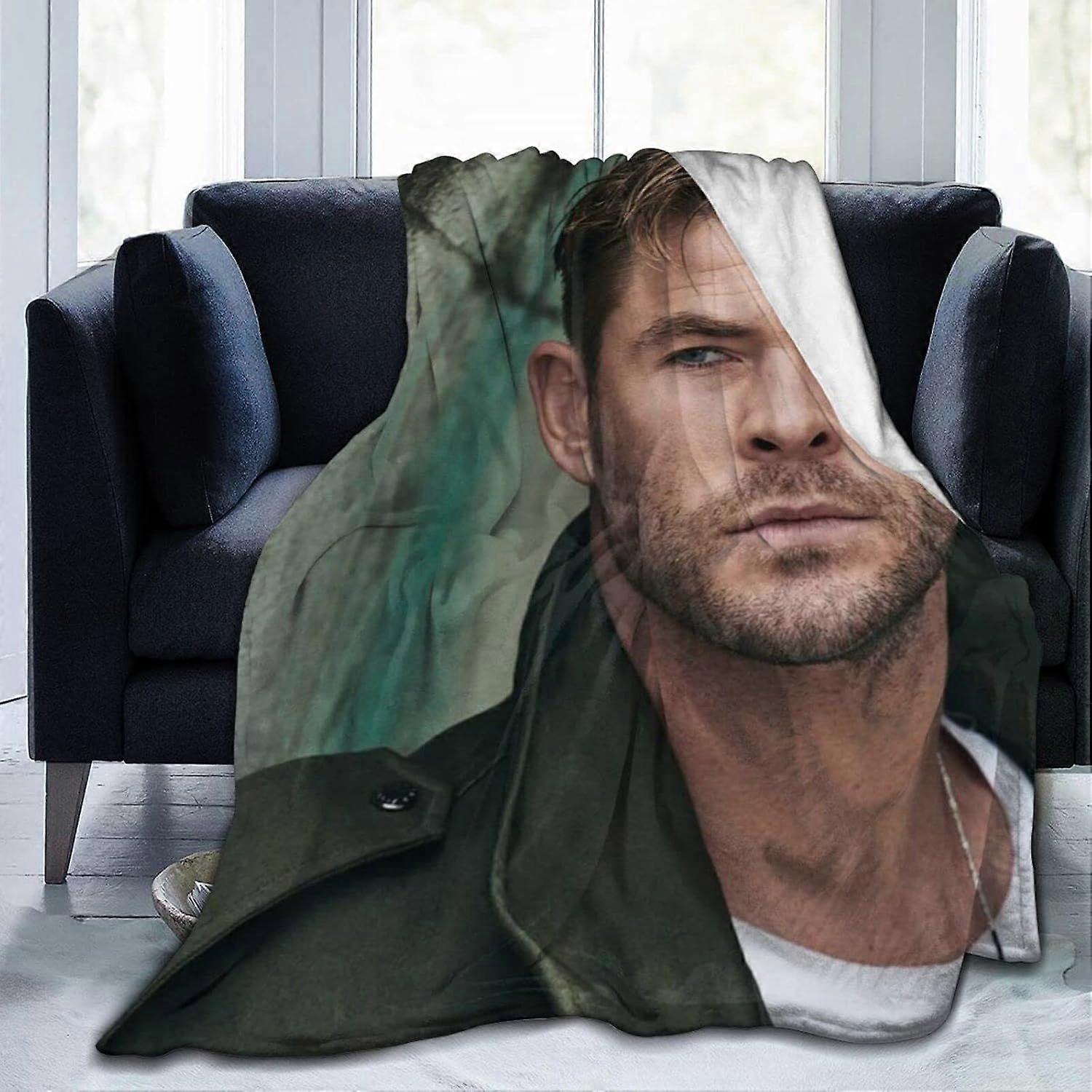 Blanket Chris Actor Hemsworth Super Soft Flannel Fleece Lightweight Throw Blankets Air Conditioning Blanket Couch Sofa B-bvcxz448
