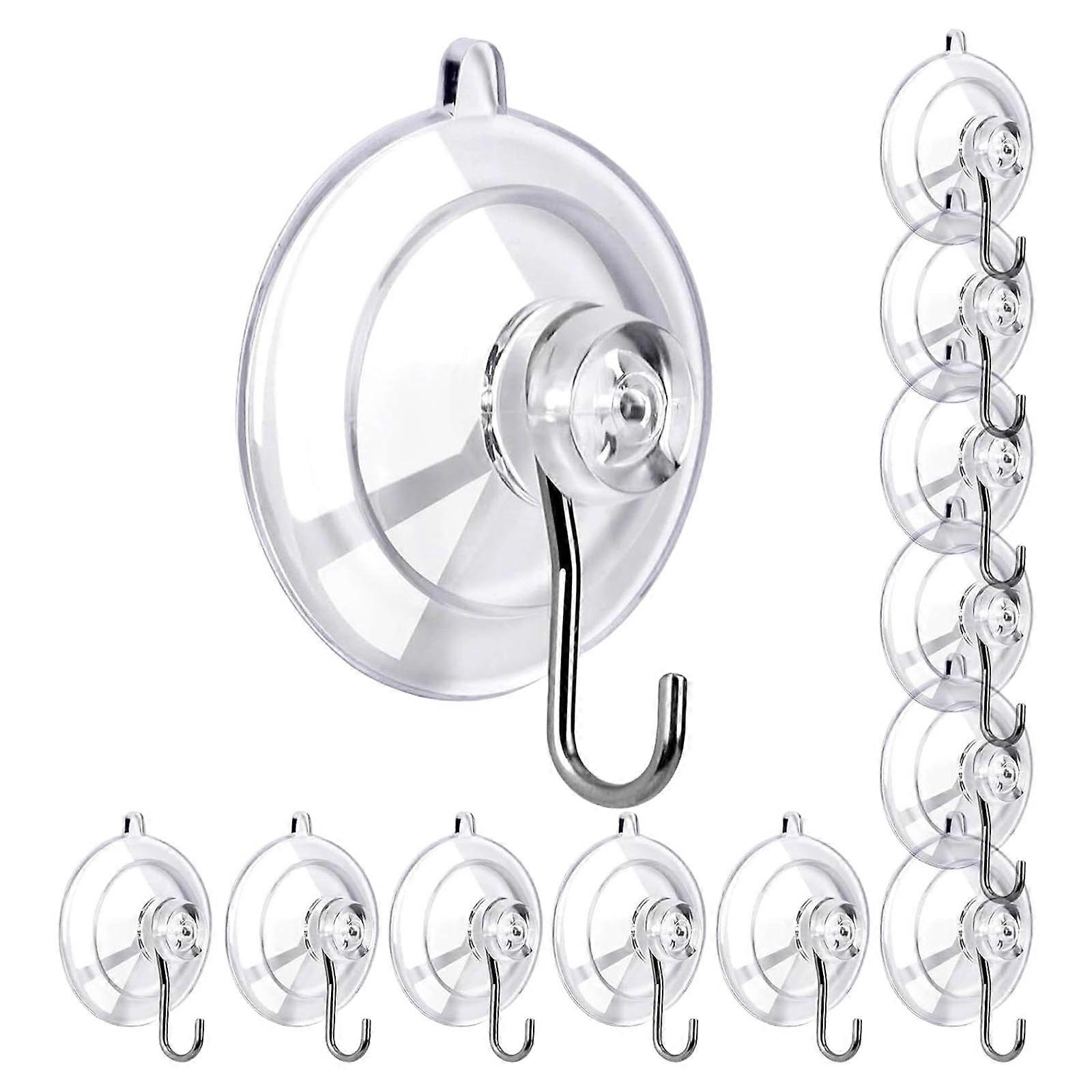 12Pcs Detachable Suction Hooks Practical 10lb Capacity Invisible Design Efficient For Bathroom Kitchen Glass Metal Surfaces Multicolor
