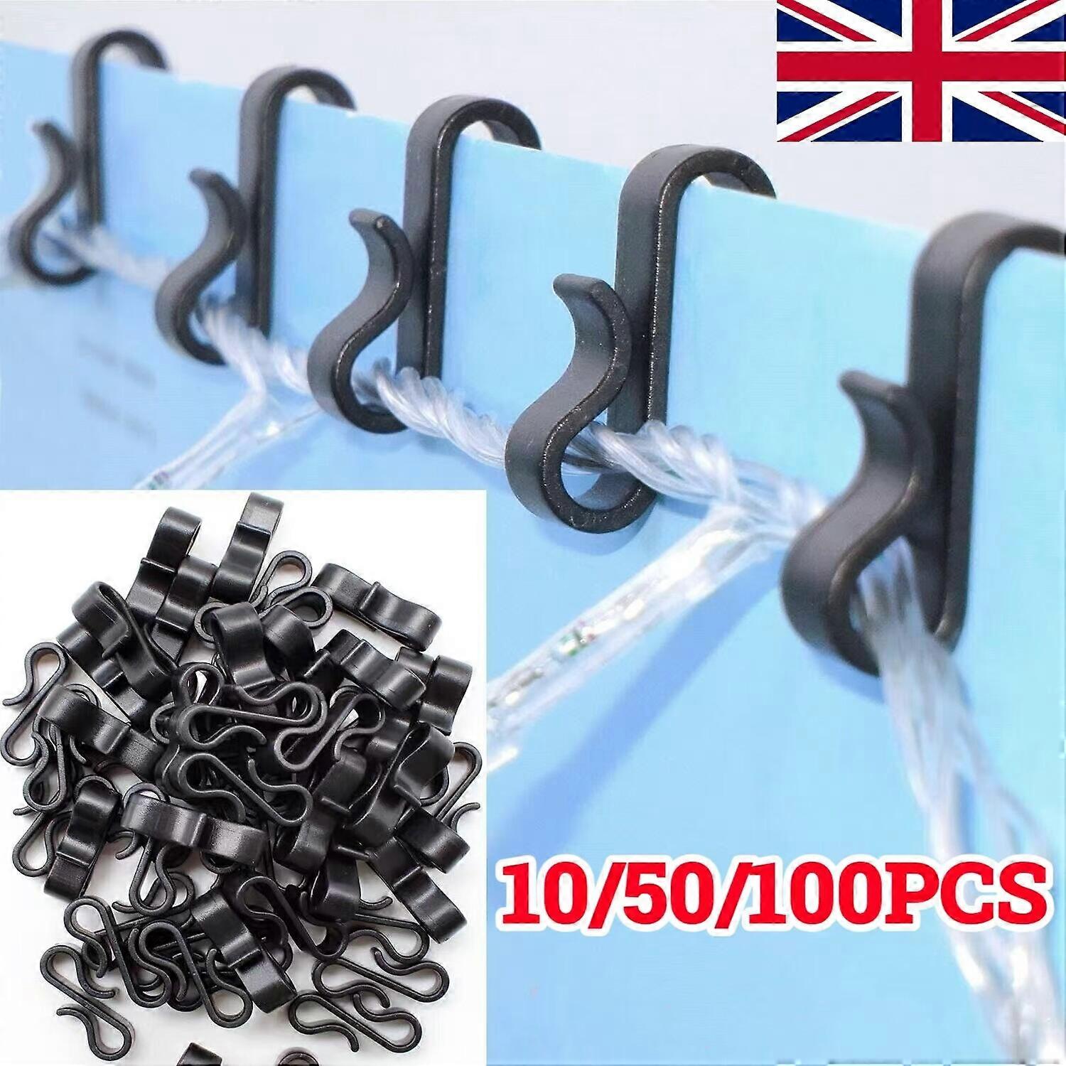 10-100PCS Gutter Hanging Hooks "S" Clips for Christmas String Lights Outdoor New
