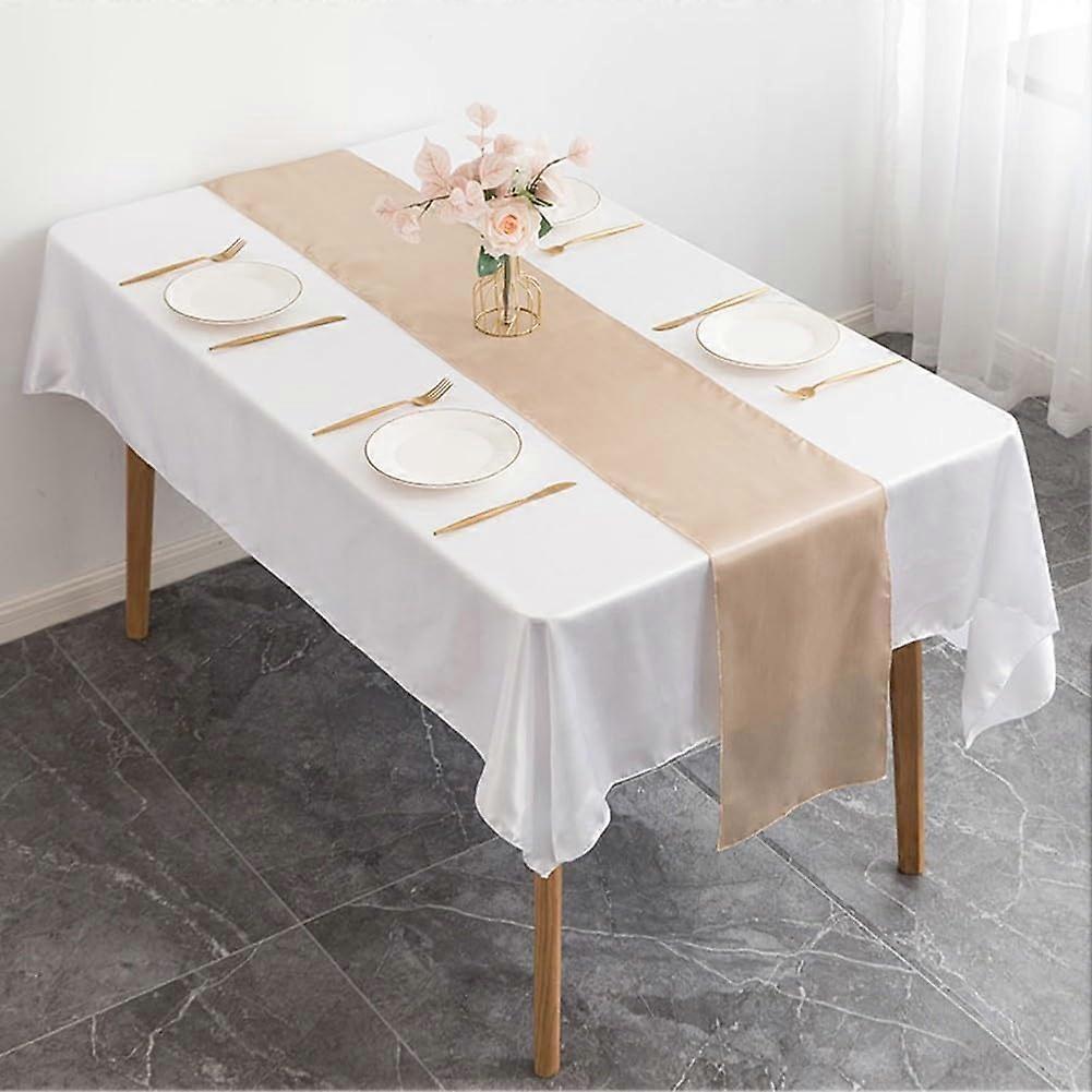 Satin Table Runner for Wedding Reception, Banquet and Party Decor, Deep Color Finish