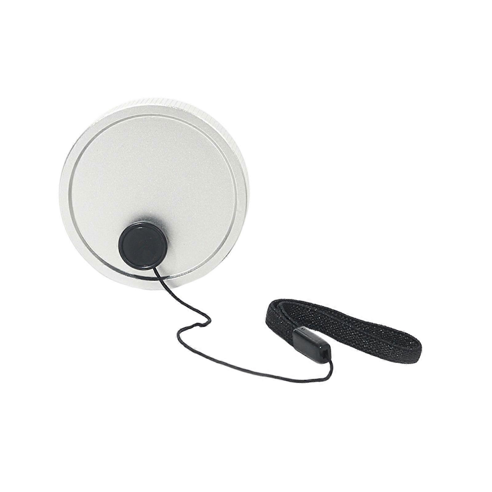 Camera Lens Cap Dust Protector Camera Front Lens Cap Dustproof Cover Protective Cap with Lanyard For MS200/C210R Camera  Silver