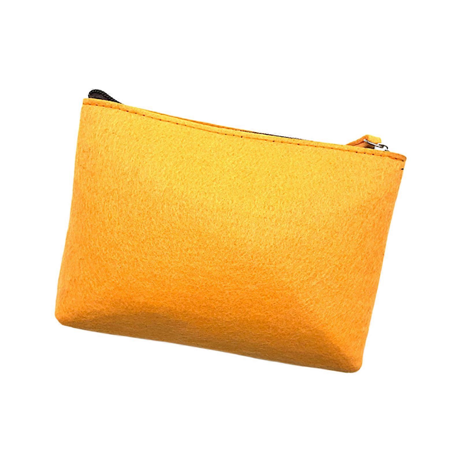 Felt Electronics Accessories Organiser With Large Compartments For Chargers USB Cables Mouse And Electronics Gadgets  Yellow