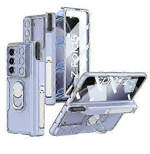 Z Fold 5 Case, Magnetic Hinge Case Compatible Samsung Galaxy Z Fold 5 With Screen Protector Pen Holder Ring Holder Slide Camera Cover