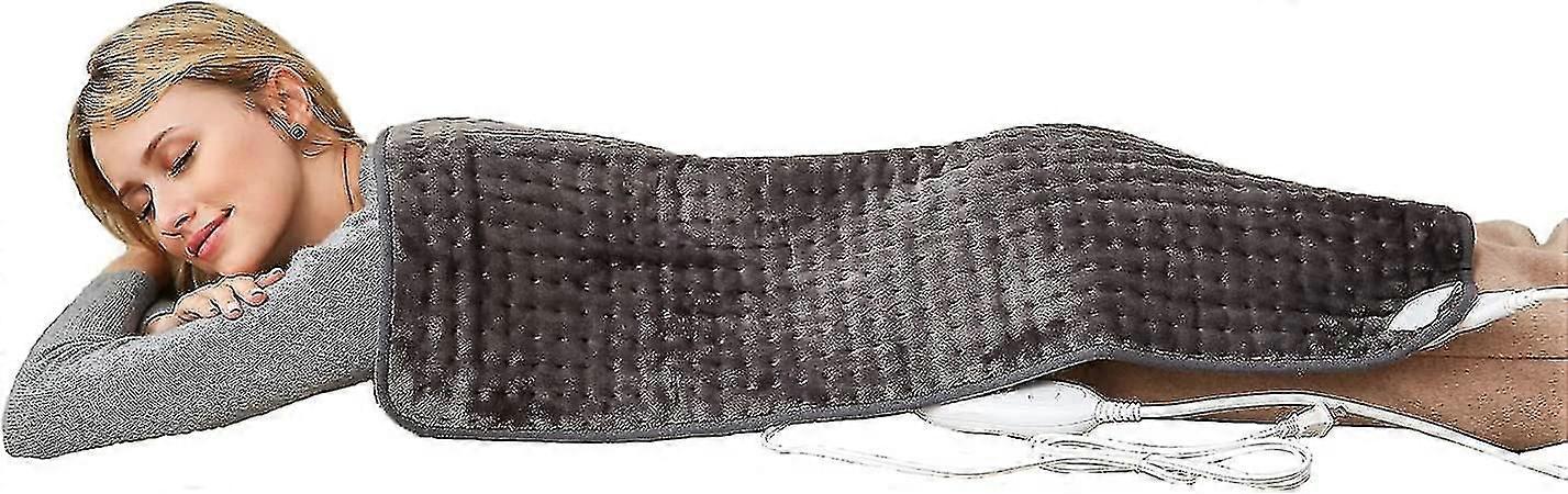 45cm x85cm كسل الملك حجم وسادة التدفئة مع تكنولوجيا التسخين السريع و 6 إعدادات درجة الحرارة، الفانيلا الكهربائية التدفئة وسادة / تخفيف الألم للظهر / الرقبة / شو