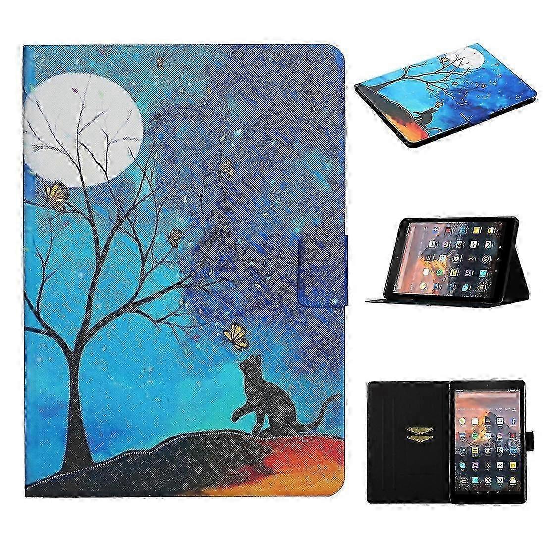 For Amazon Kindle Fire HD7 Colored Drawing Pattern Horizontal Flip Leather Case with Holder & Card Slots 2025