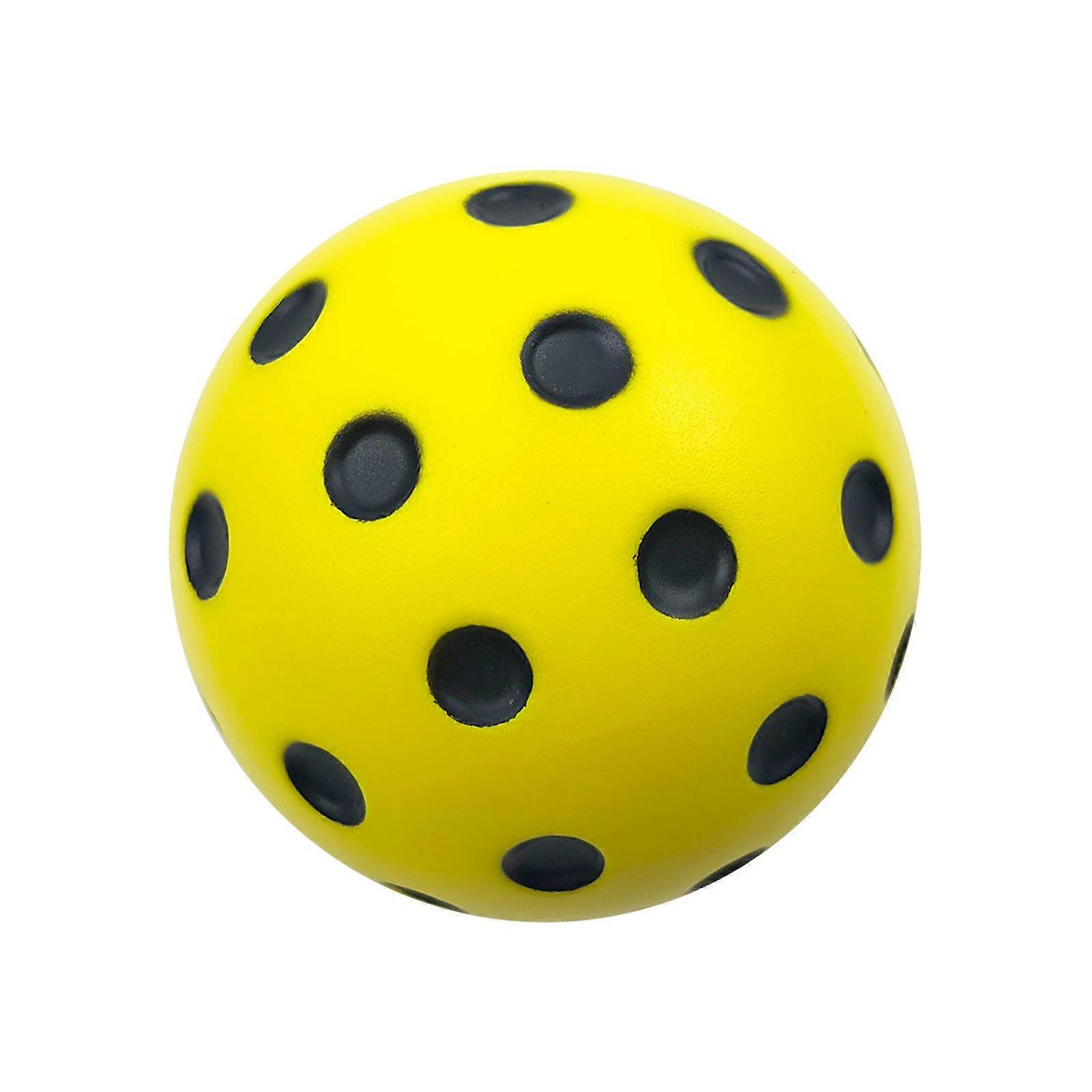 Noise Reducing Soft Pickleballs Quiet Foam Pickleballs Practice Bounce Ball for Indoor and Outdoor Practice Enduring  Yellow