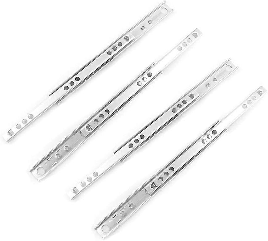 2 Pair Metal Bearing Drawer Slides Runners Draw Depth for Replacement Drawer Runners 17mm Wide x 400mm