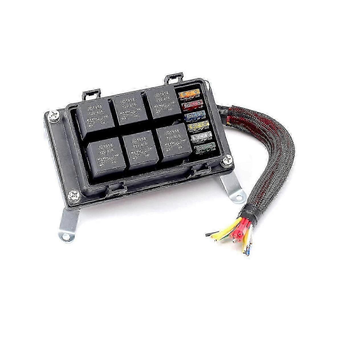 12v 40a Relay Box 6 Way Atc/ Fuse Relay Box 24v Fuse Block With Relay Universal Waterproof Kit For