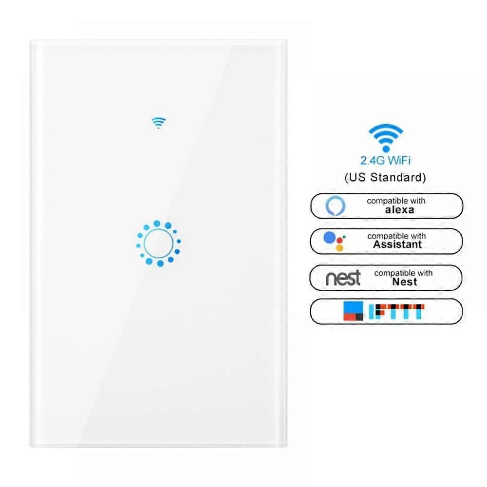 1/2/3 Gang WiFi Smart Light Switch Wireless Wall Touch Glass Panel APP Remote Control & Schedule for Amazon Alexa Google IFTTT
