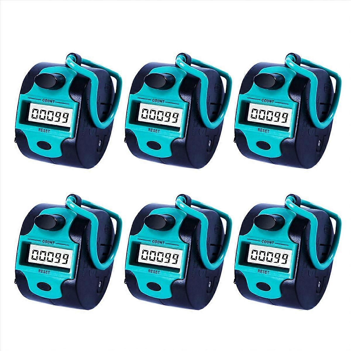 6X Counter Electronic Clicker Manual Digital Counter Finger Ring Mechanical Handheld Counter for Row