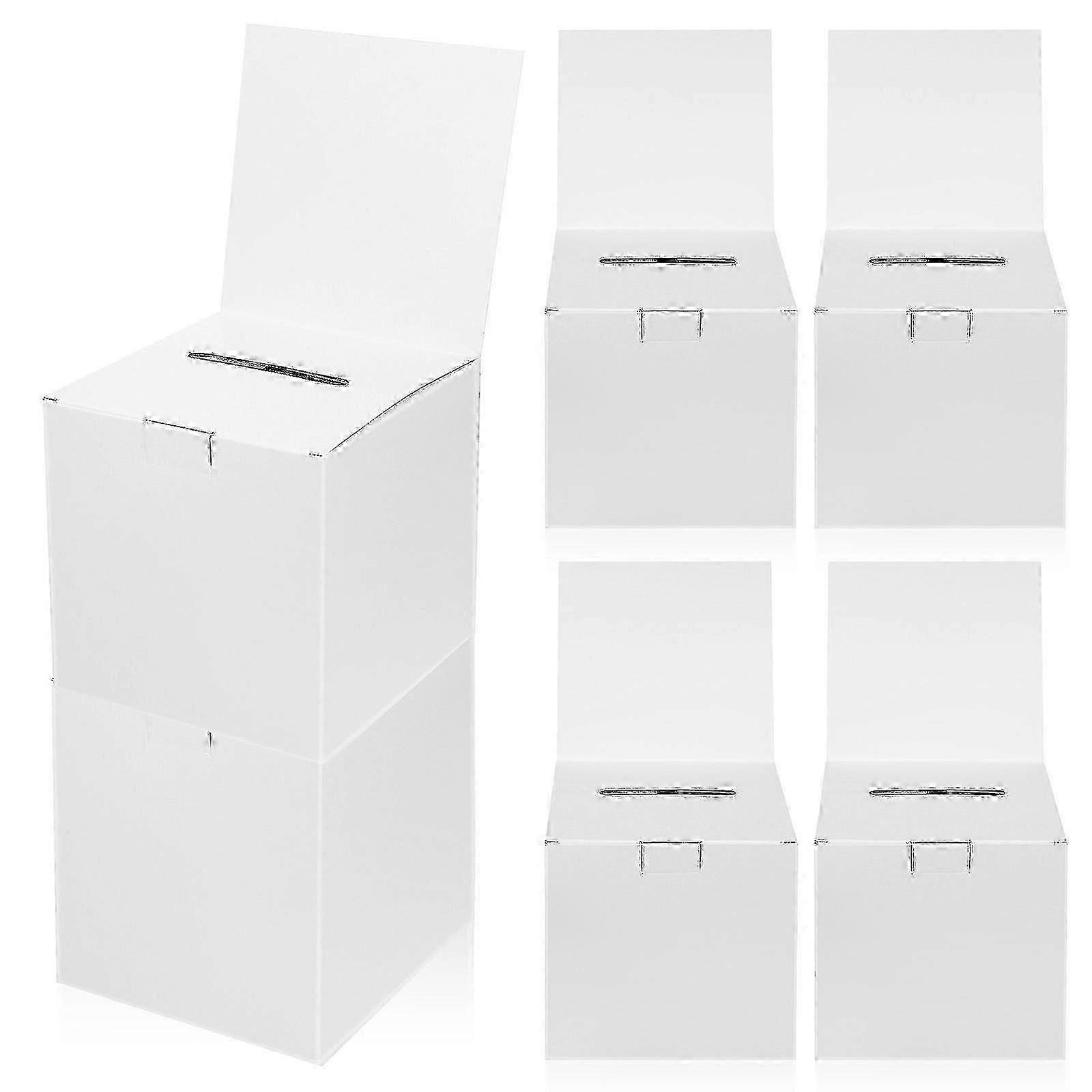 w 6-Pack Cardboard Ballot Boxes for Voting, Raffle, Storage Organizer