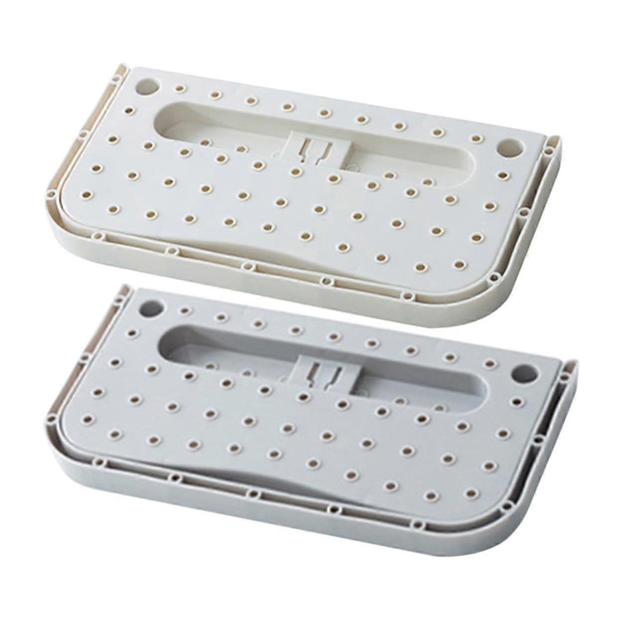 2 Pack Wall Mounted Folding Shoe Rack with Suction Cups for Entryway Storage No Drill