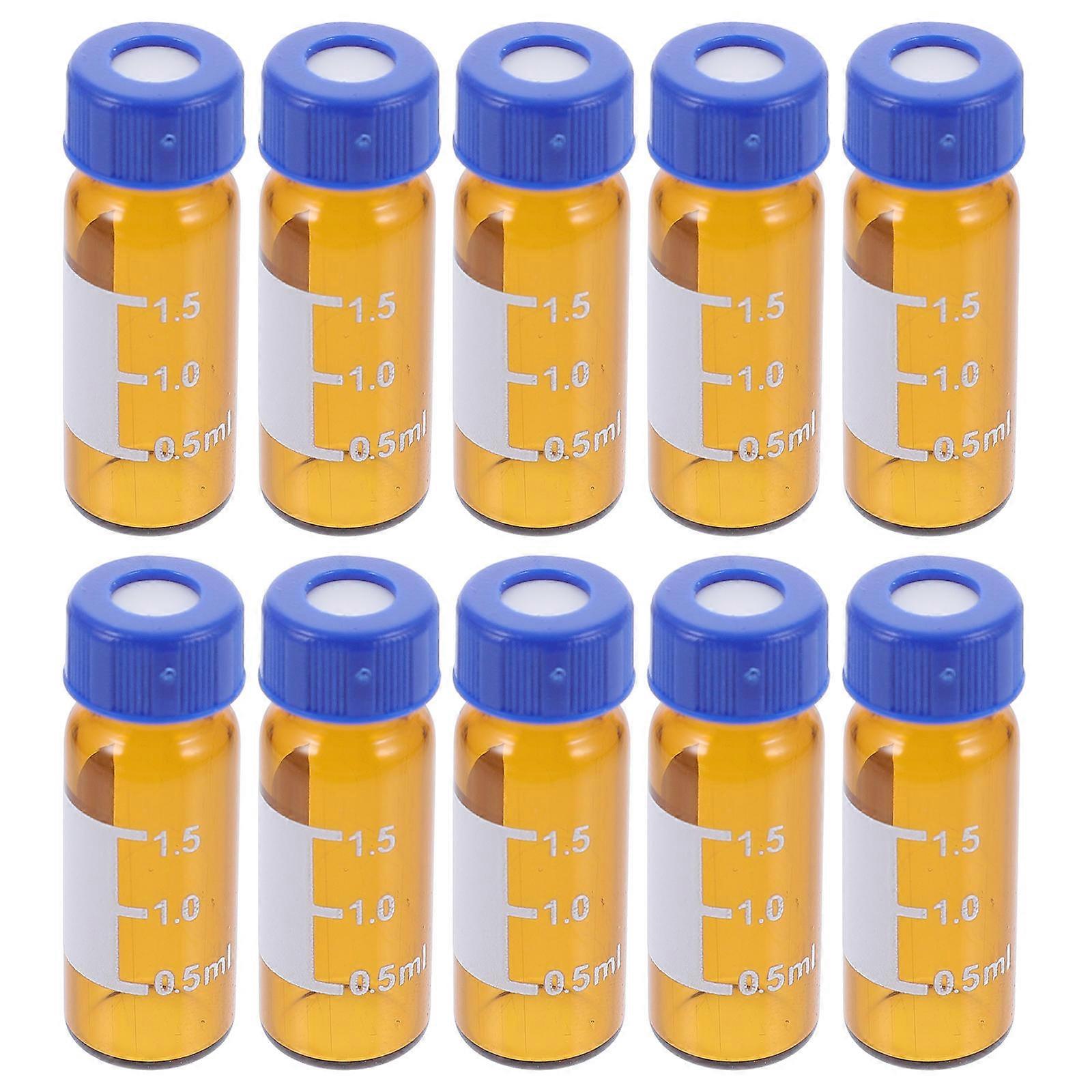 Sample Bottles Glass Vial with Lids Pads for Storage 100Pcs Sealing Bottles