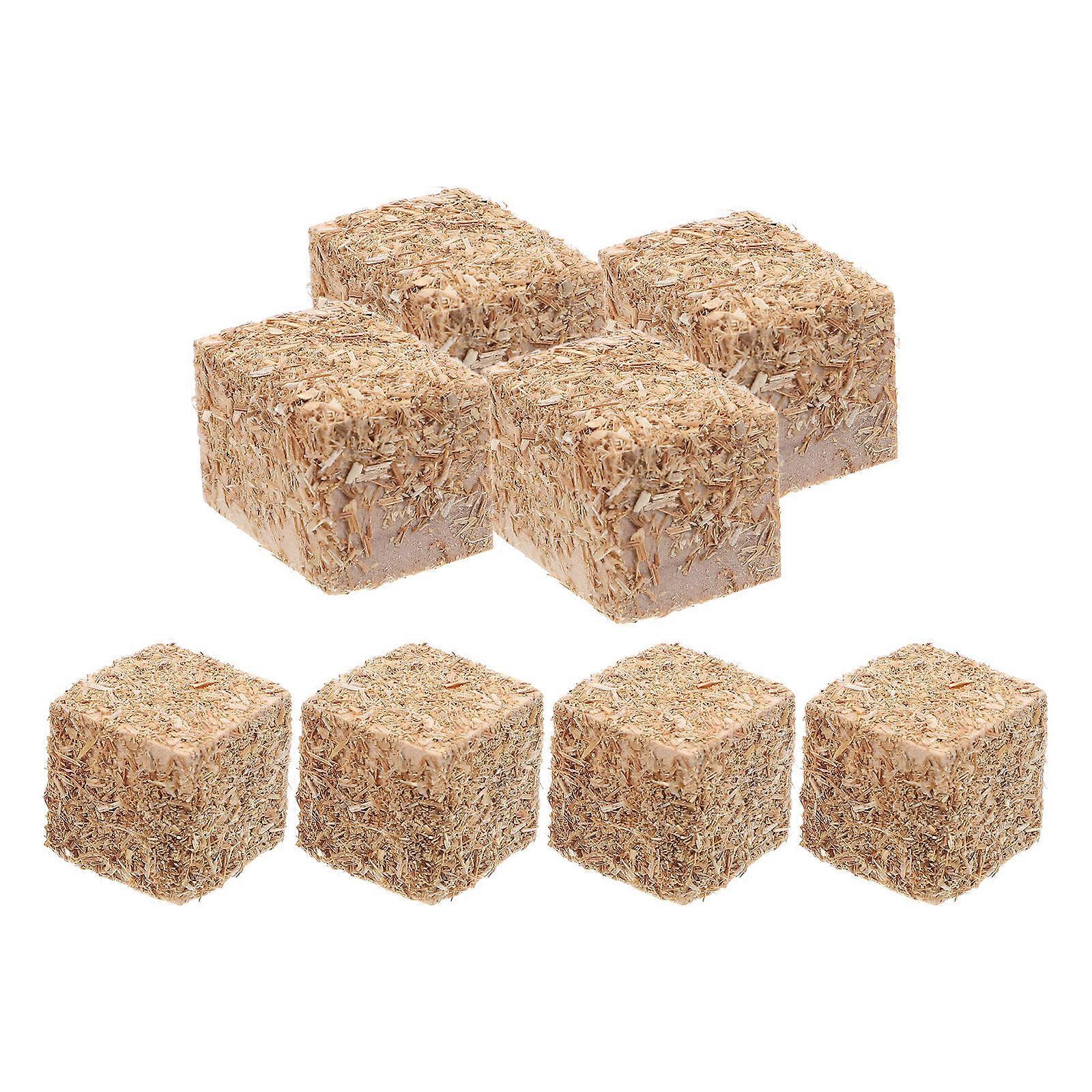 8pcs Miniature Haystack Model for Diy Farm Scene Prop Decorative Haystack Farm Accessory