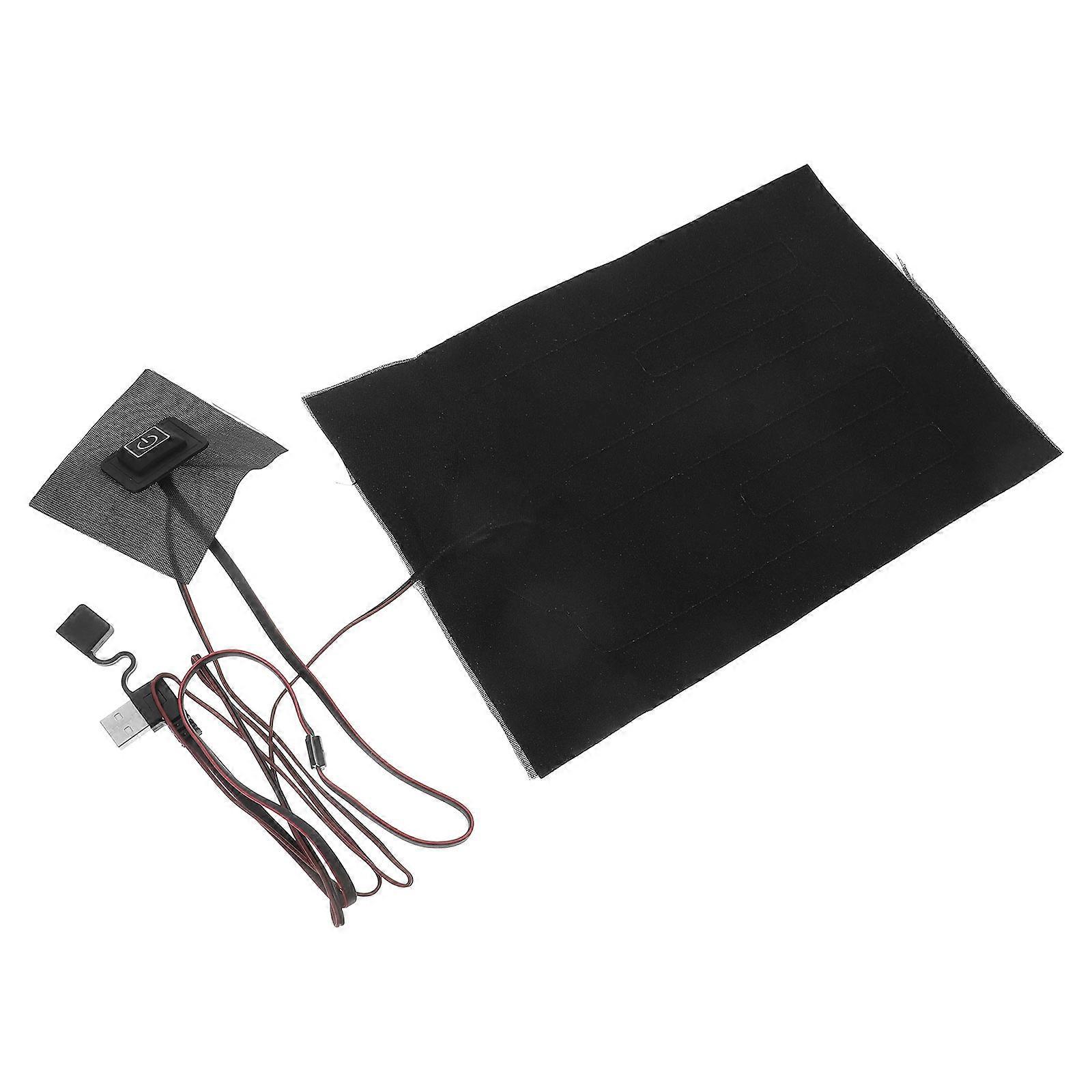 Reptile Heat Pad Adjustable Temperature Heating Pad USB Waterproof Black Cloth