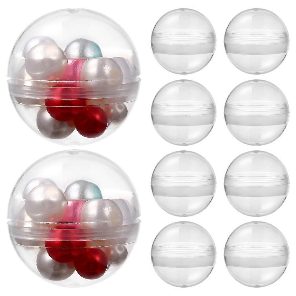 Vending Machine Clear Balls 100Pcs Round Capsules For Collectors Storage Solution 35Mm Transparent Design