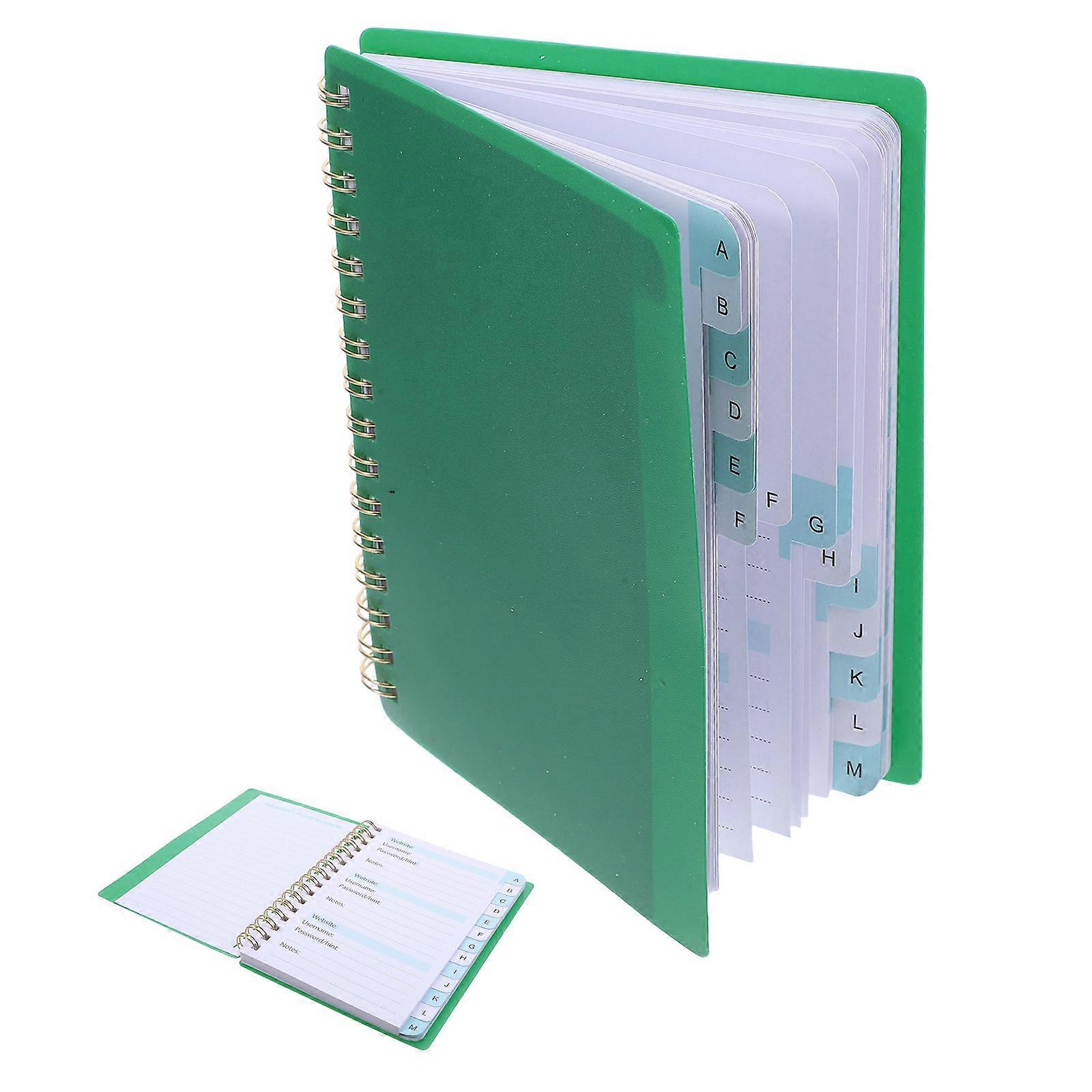 Password Book for Writing Spiral Notebook with Tabs and Address Pages