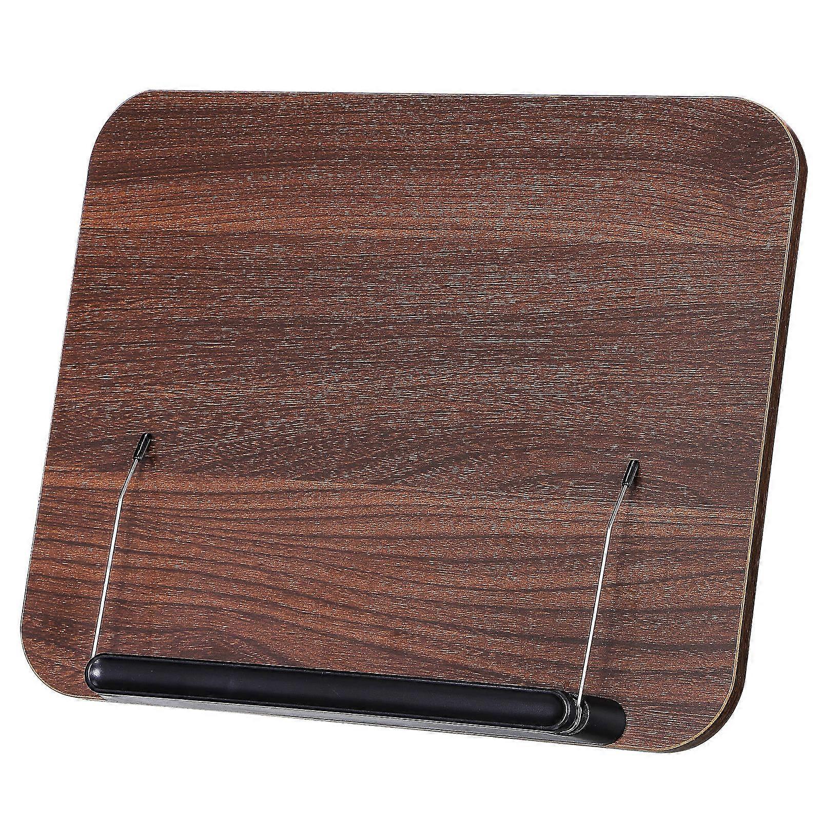 Wood Book Stand Reading Rack with Adjustable Angles for Desk Usage
