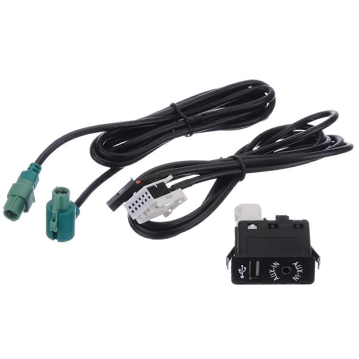 Car Bluetooth Music Adapter Audio USB Harness AUX USB Socket Switch Cable Kit For E60 E61 E63 E64 E87 E90 E70 F25