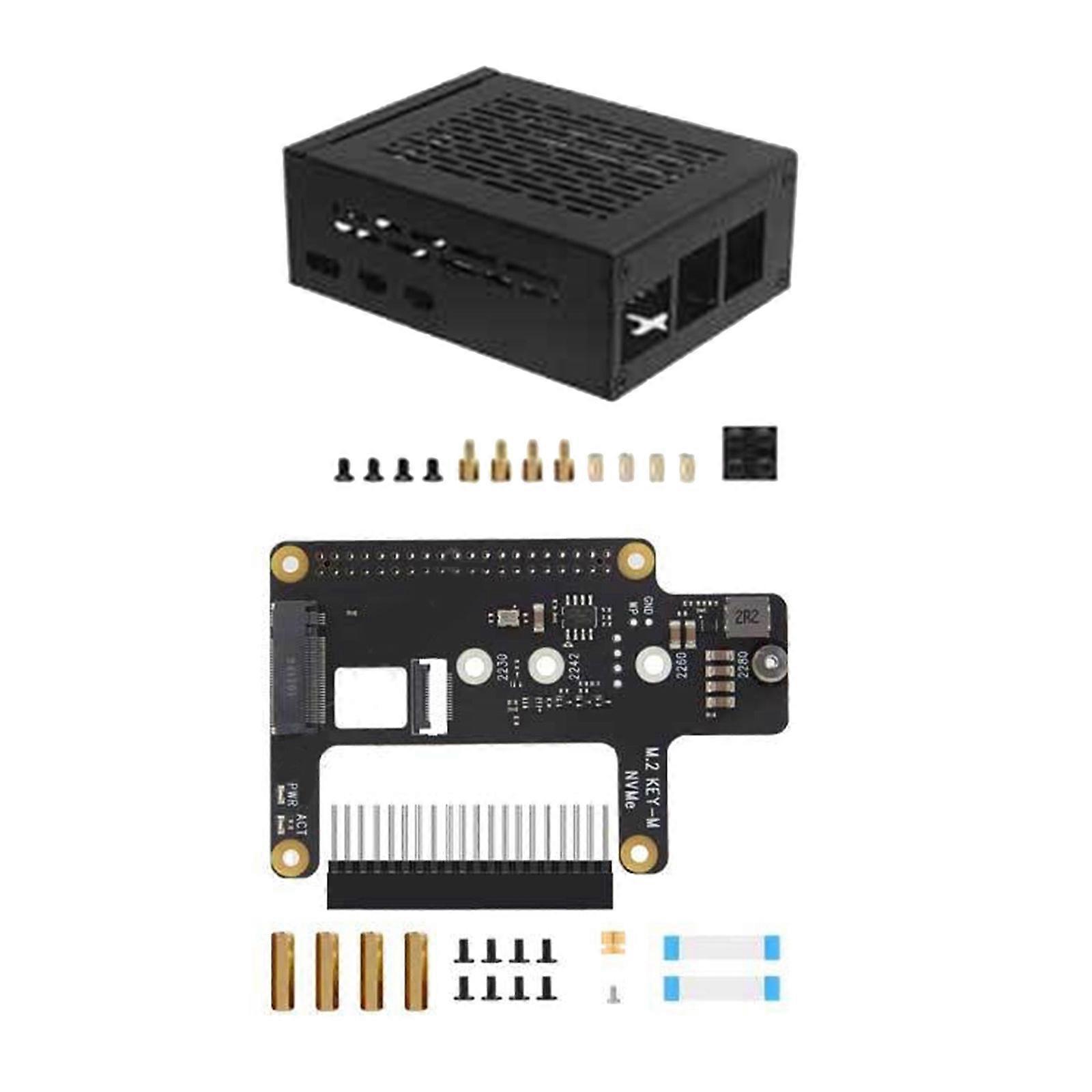X1015 Expansion Card PCIE to M.2 NVMe Solid Disk Shield For RPi 5 Storage Offering High Capacity Up To 4TB Multicolor