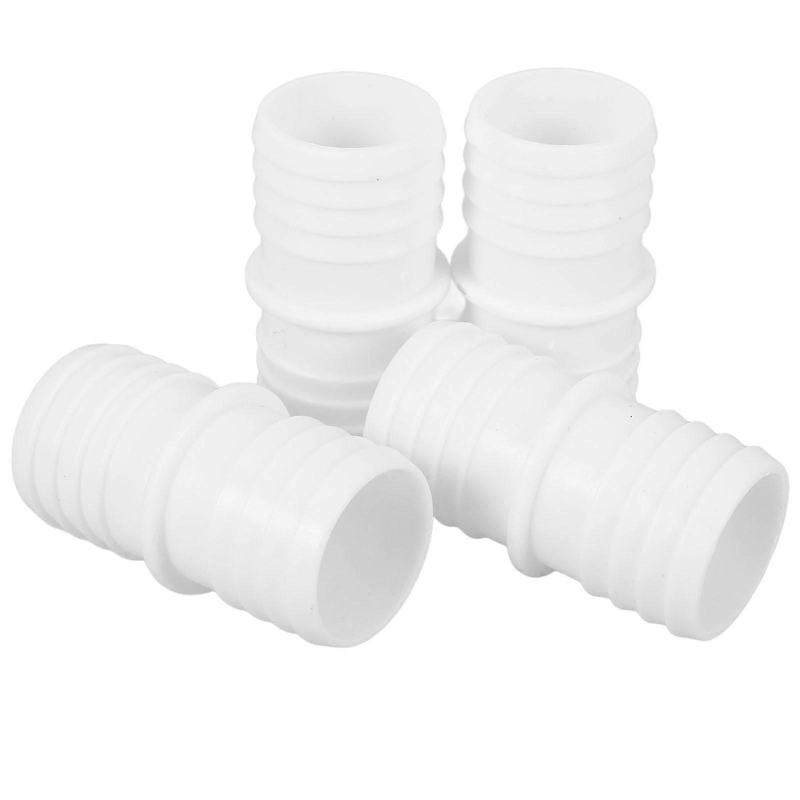 4Pcs Washer Drain Hose Adapter Ideal For Laundry Use Connecting Different Sizes of Drain Hoses Reliable Plastic White