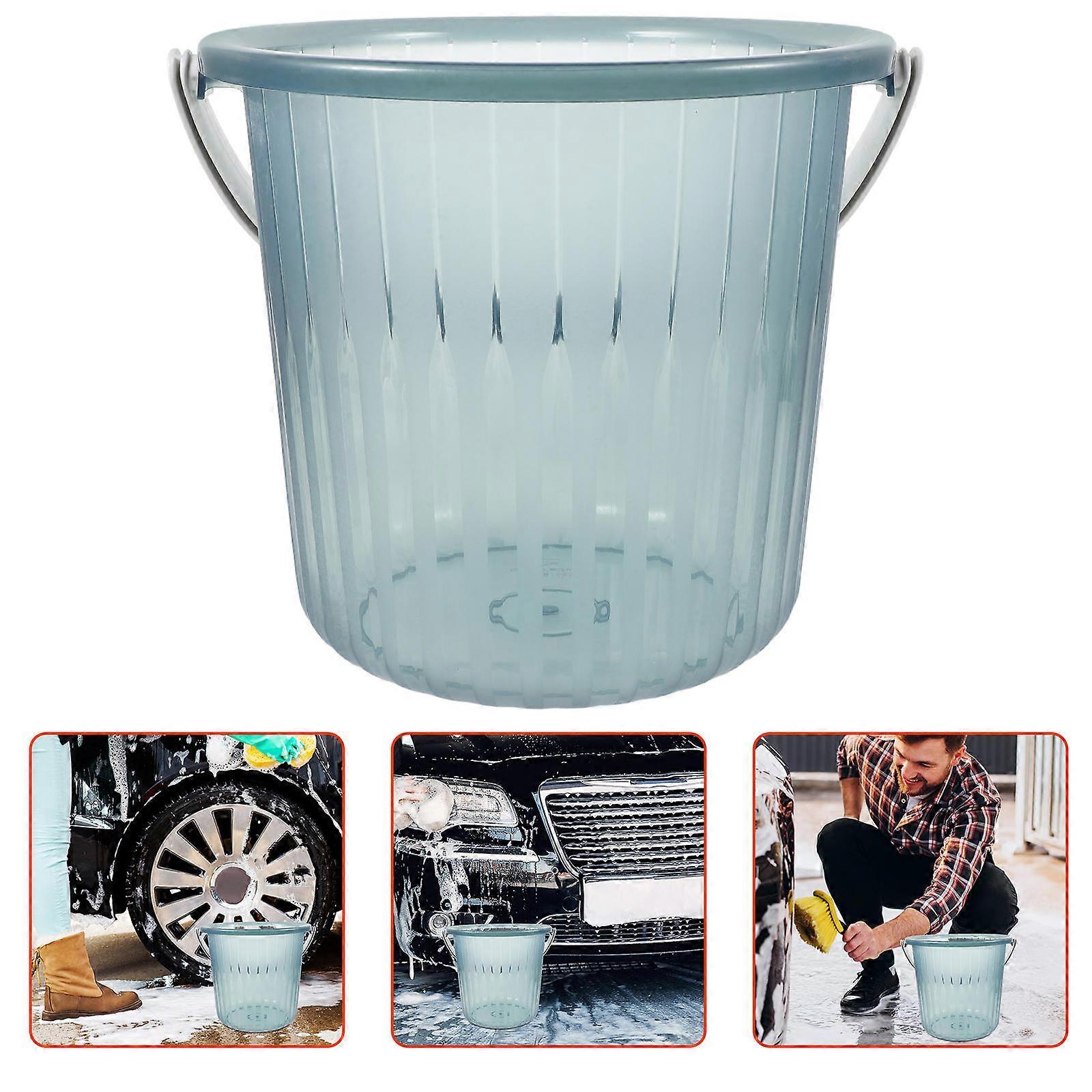 Blue Plastic Bucket for Water Storage Use Portable Bucket for Home