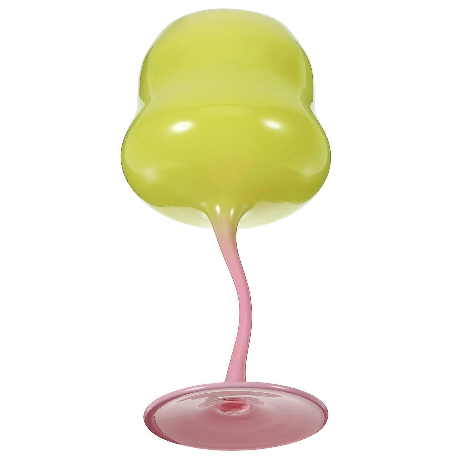 Glass Wine Goblet Rose Goblet for Party Creative Yellow