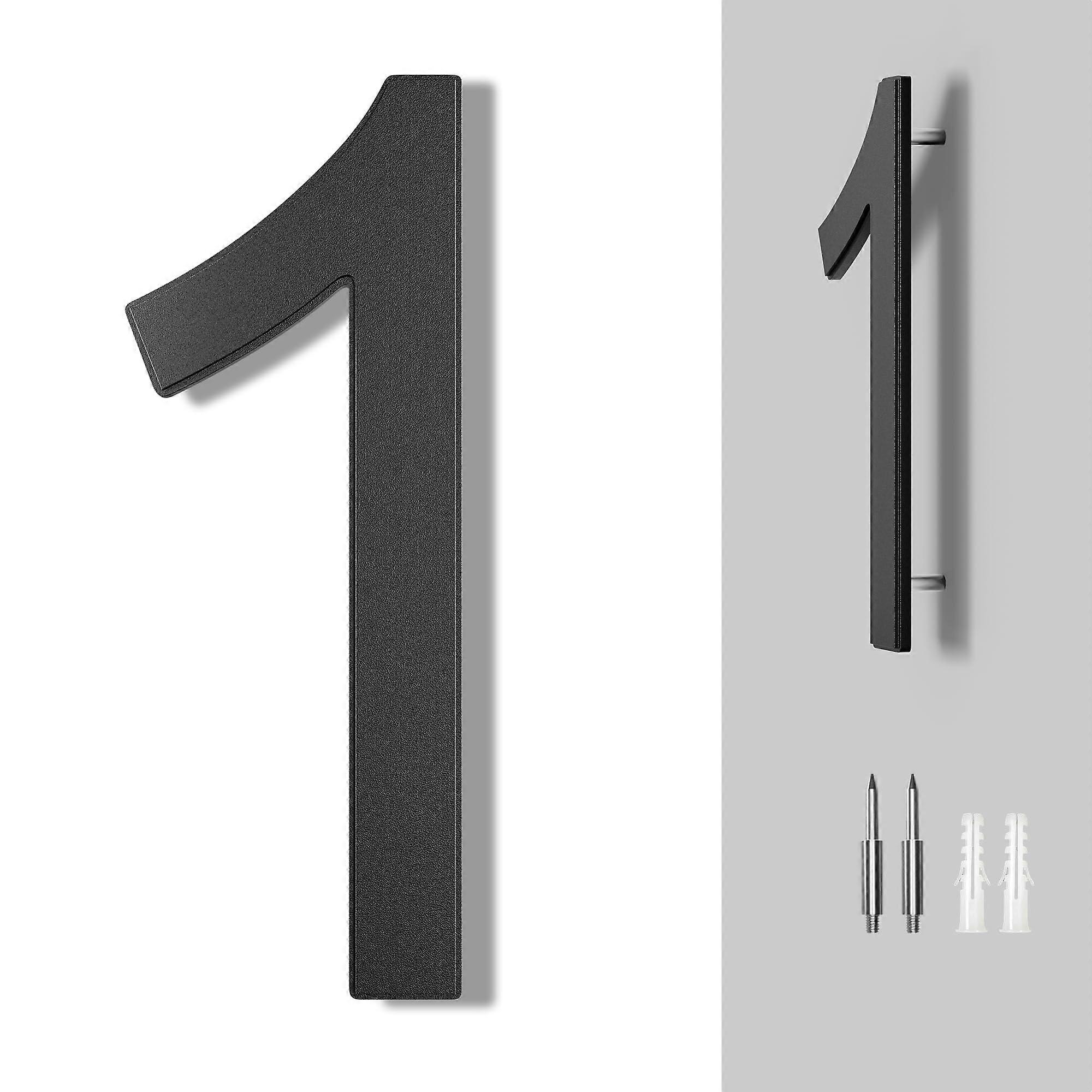 10 Inch Metal House Numbers, Modern Black Address Numbers, Large EasyRead Outdoor Design