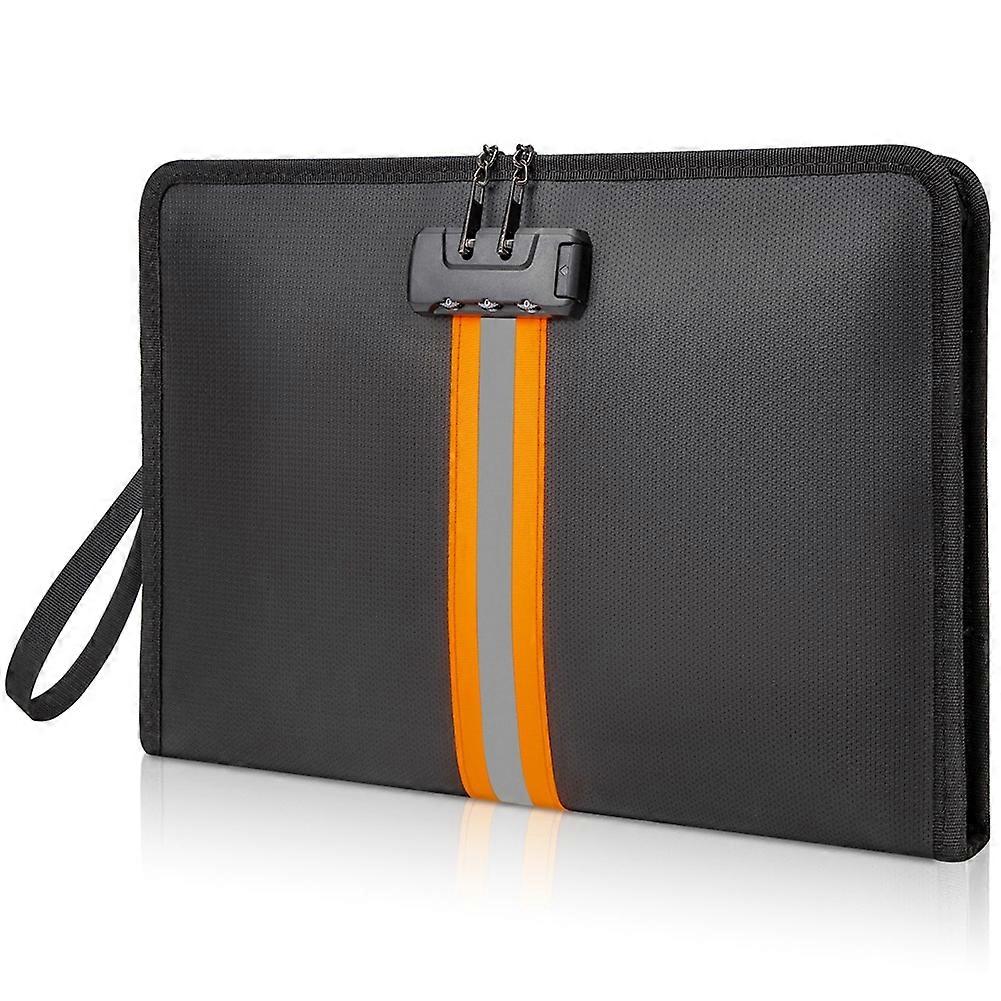 Fireproof Document Bag with Lock,13x9.2Inch Fireproof Money Bag,with Zipper and Lock,Suitable for Tablets, A4 Documents