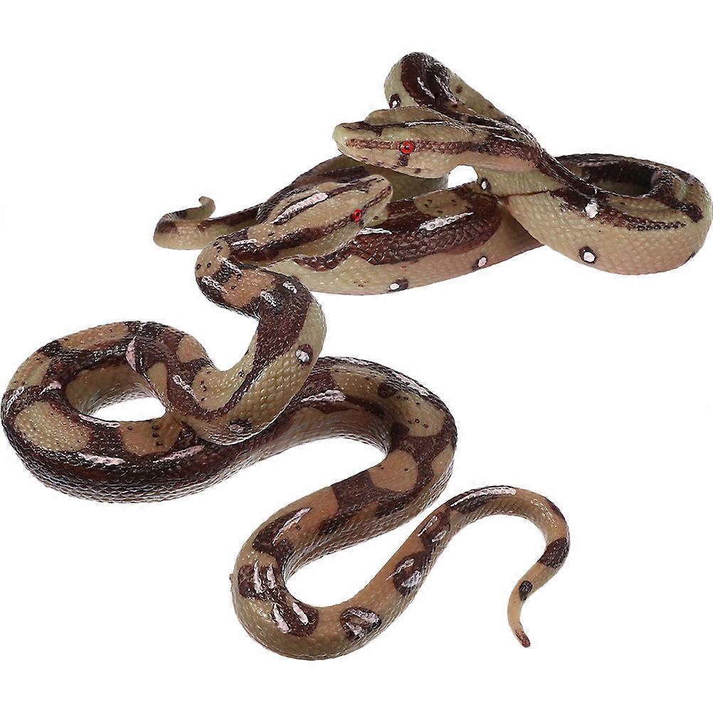 Simulation Snake Figures Snake Figurine for Kids Use 2Pcs Toy Set