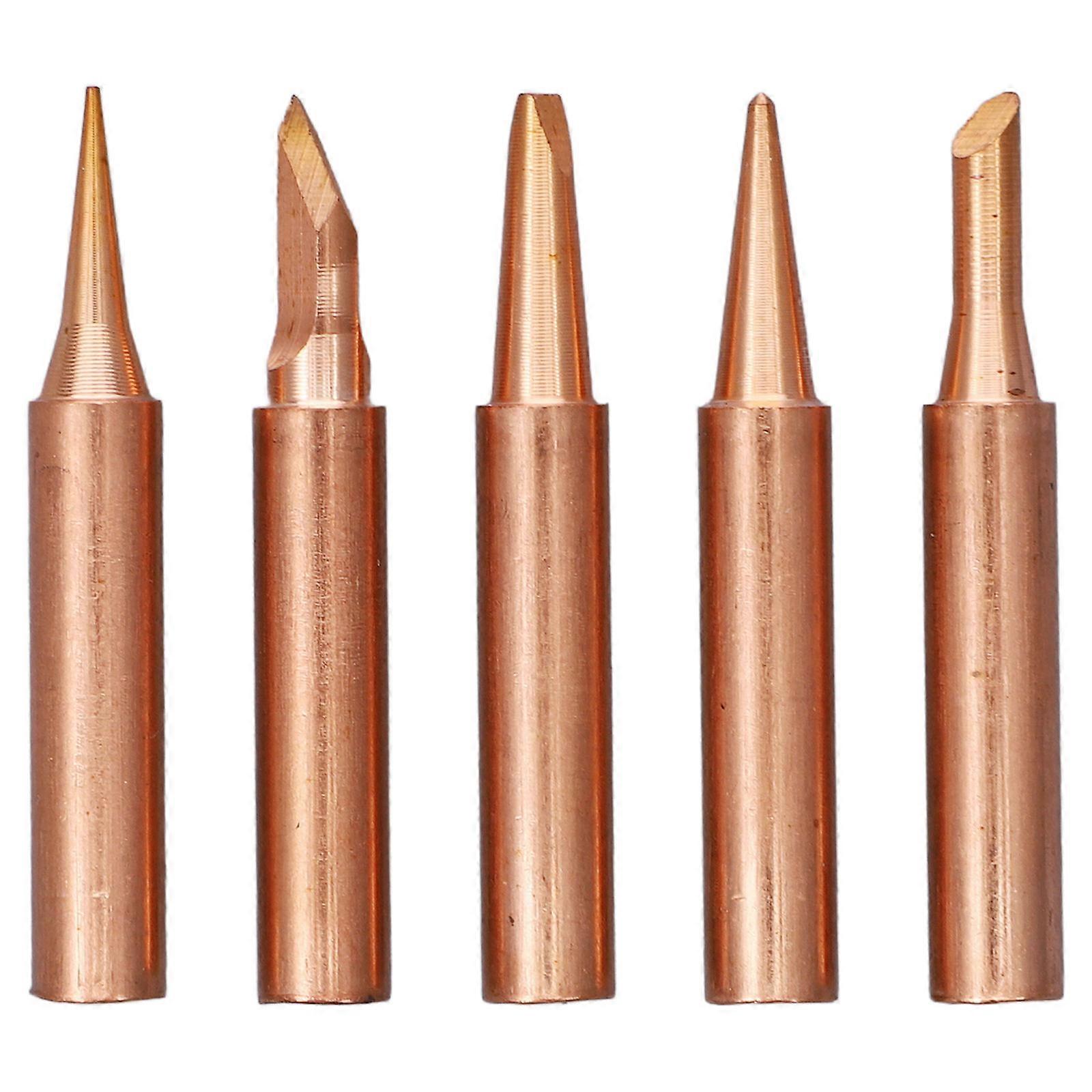 5pcs Assorted Soldering Iron Tips Replacement Welding Tips