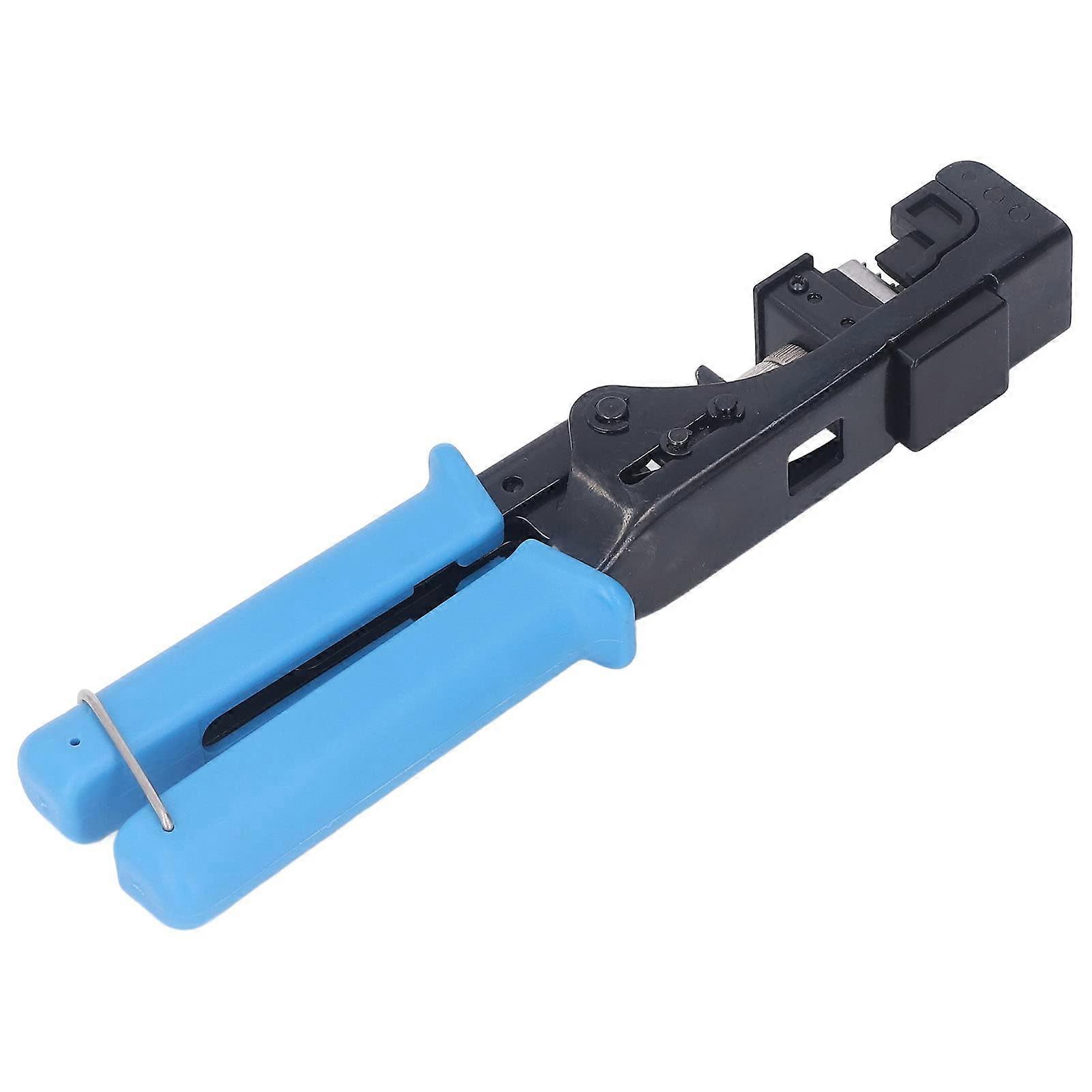 RJ45 Crimping Tool for Cat6 Cat5 Pass Through Ethernet Cable Crimper with Cutter Alloy Steel