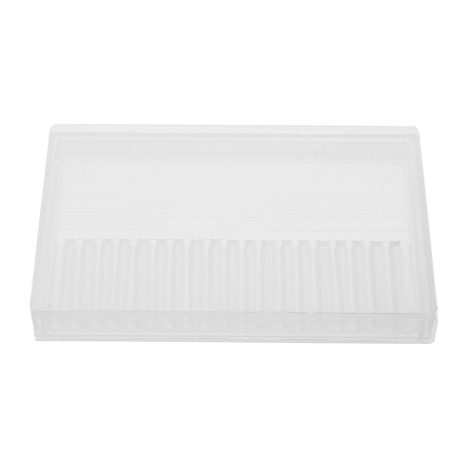 Nail Drill Bit Case for Storage Use 5Pcs Transparent Plastic Organizer Box