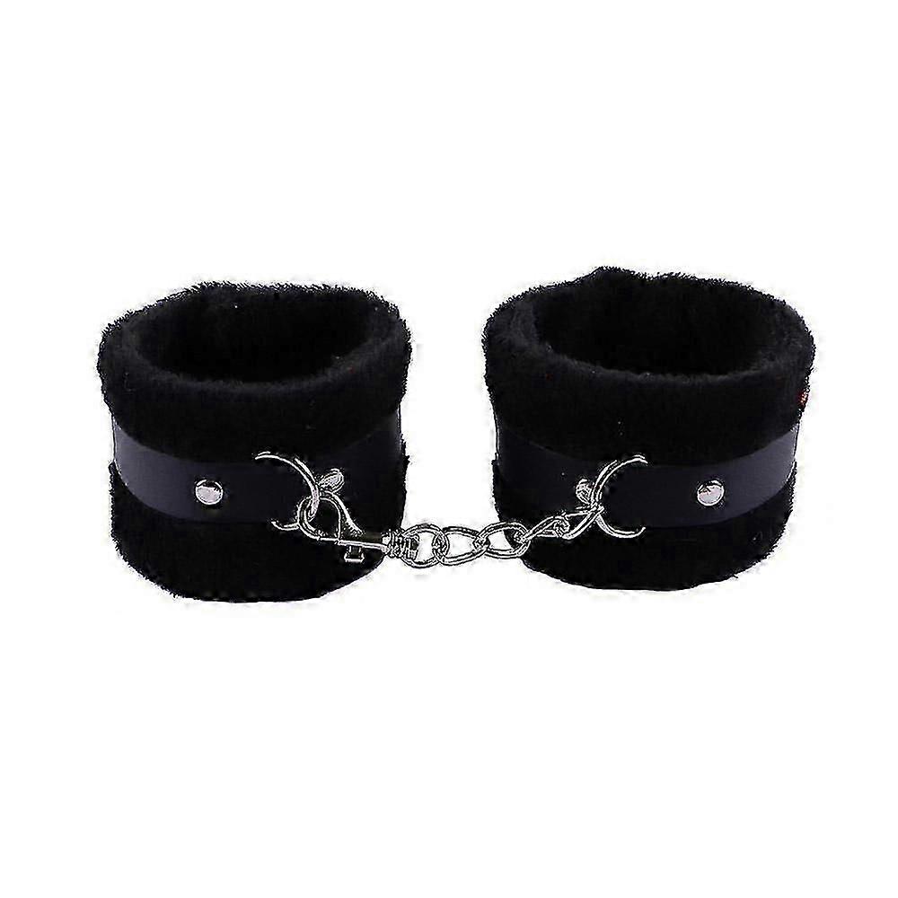Fluffy Wrist Leather Handcuff Bracelet Detachable Adjustable Toy