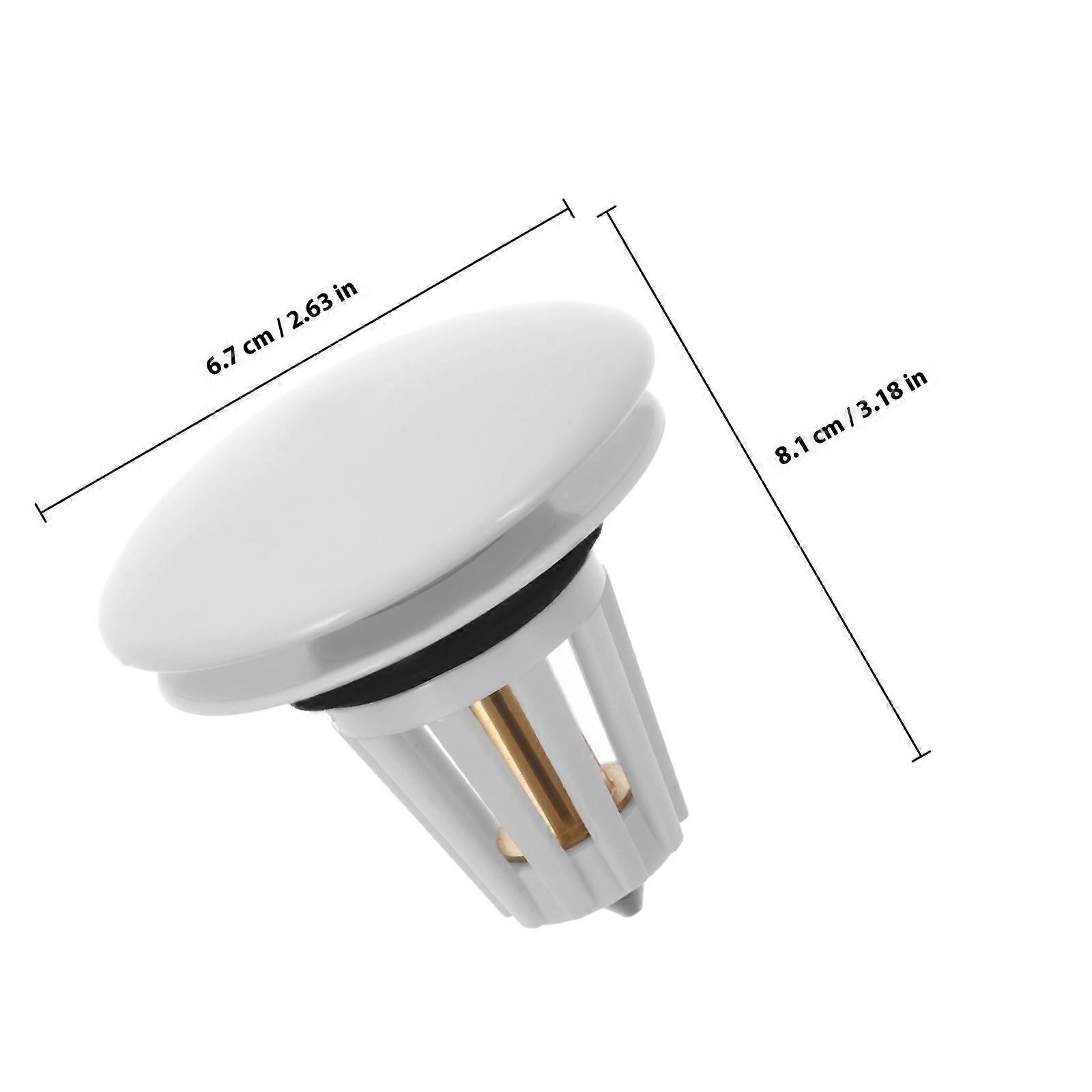 Bathroom Sink Ceramic Bounce Core Stopper for Water Drainage Push Type