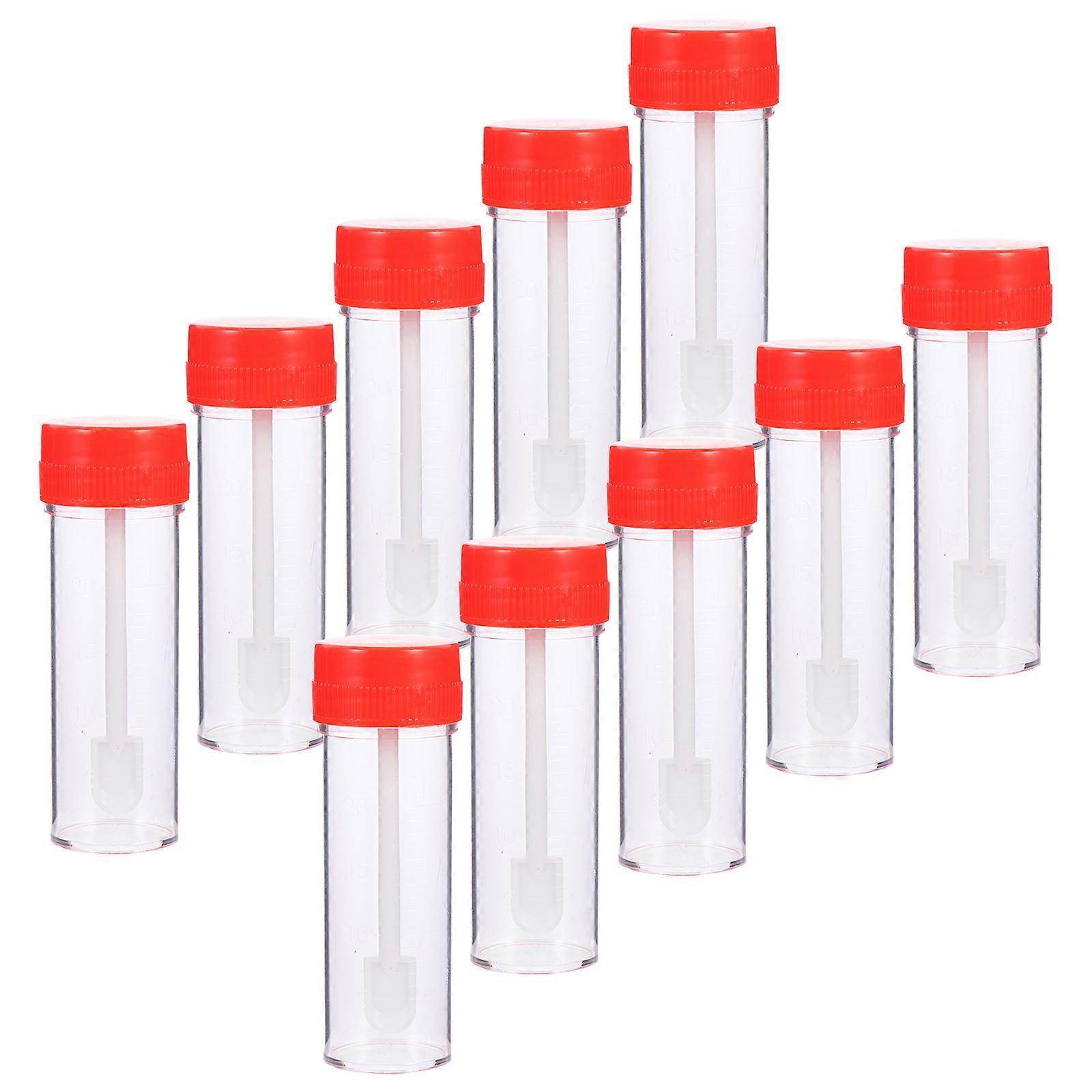 Transparent Stool Sample Tubes Single Use 60Pcs for Medical Testing