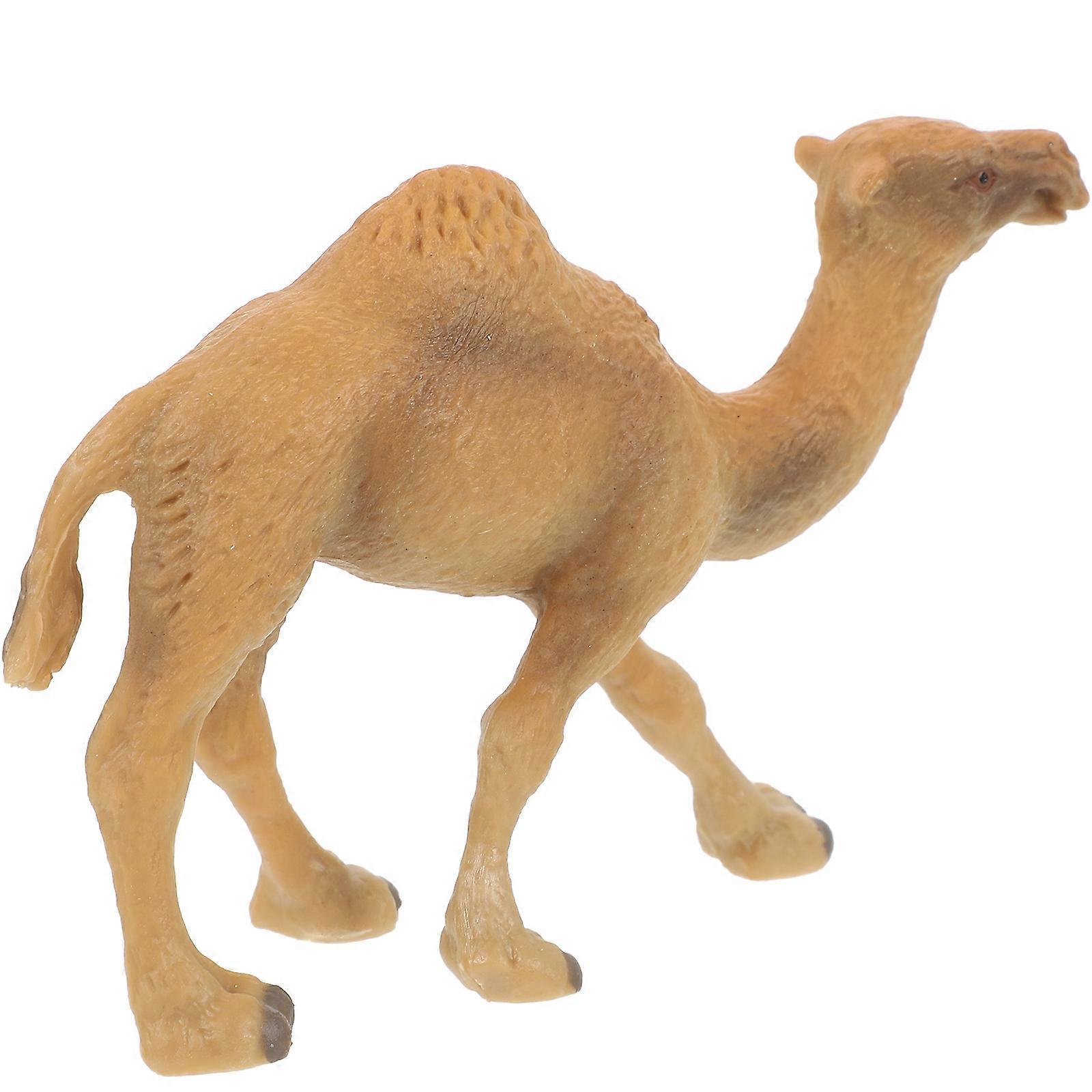 Plastic Camel Figurine Small Camel Model for Playing Khaki Decor