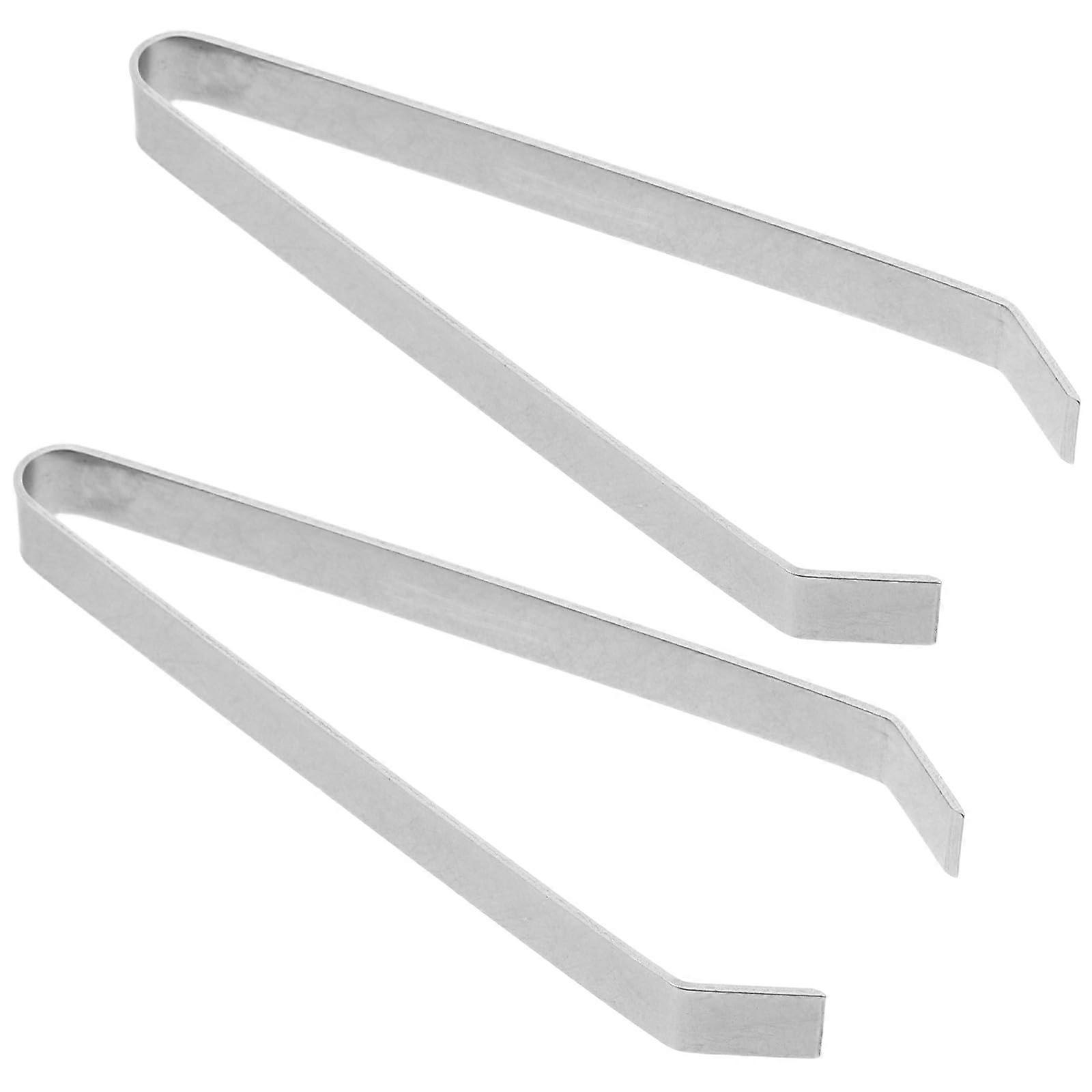 2PCS Stainless Steel Fish Bone Tweezers with Enhanced Grip for Salmon Trout and Sashimi