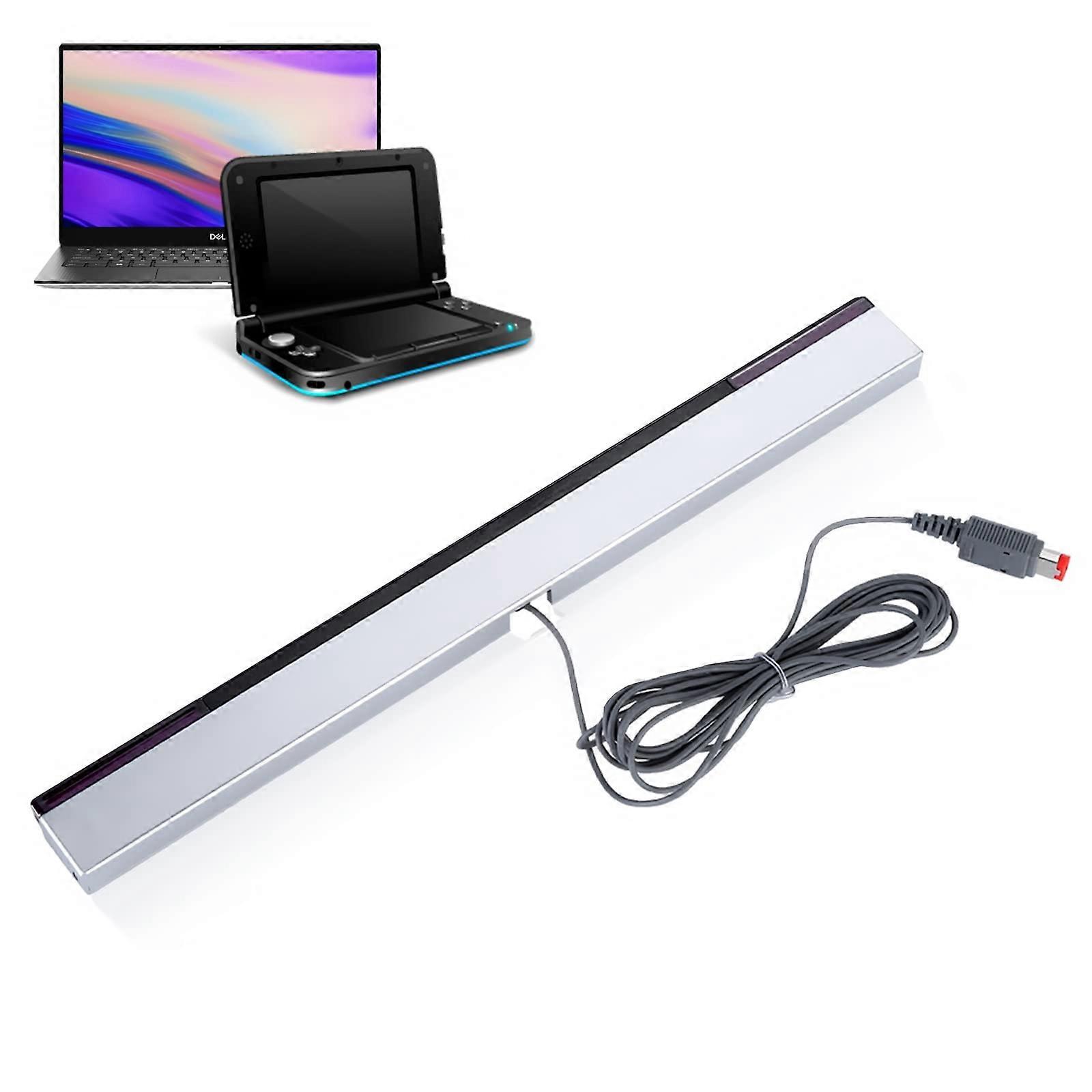 Sensor Bar Replacement for Wii U Wired Infrared Receiver with Adjustable Stand and Extended Cable