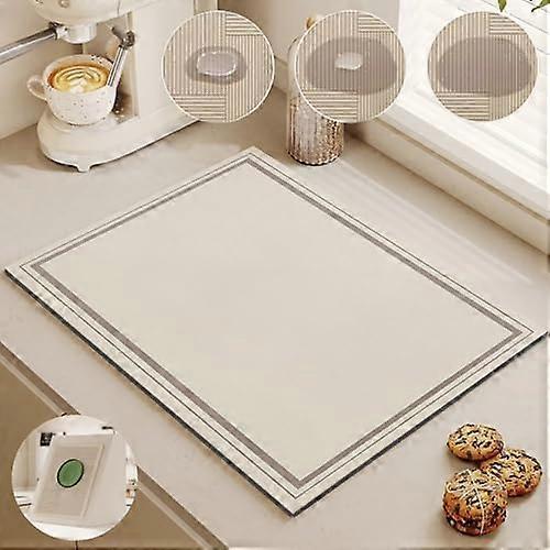 Dish Drying Mat with Super Absorbent Surface and Waterproof NonSlip Backing for Kitchen Counter